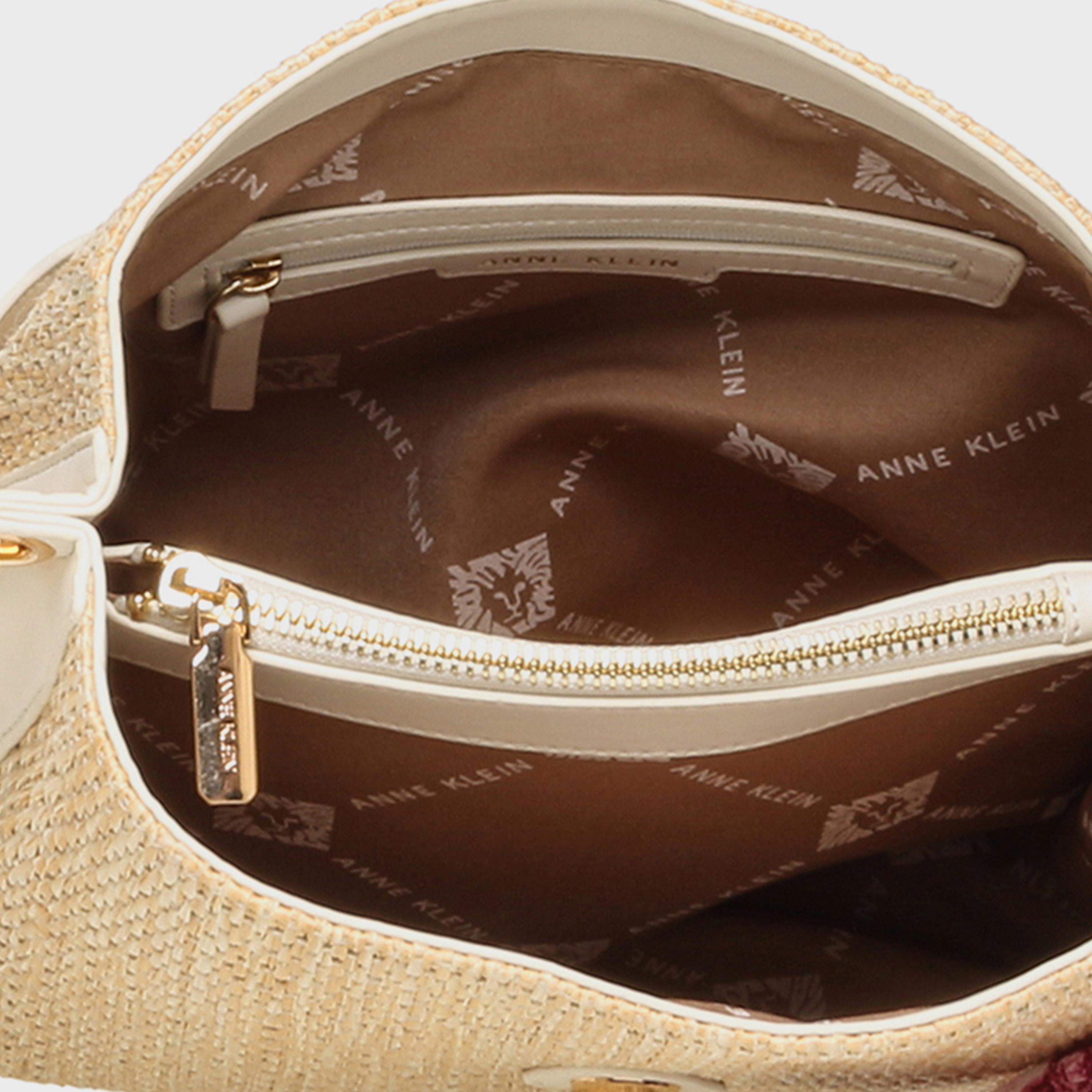 Anne Klein Textured Top Handle Shoulder Bag with Magnetic Closure and Detachable Strap | 24.89 X 10.92 X 23.49 CM-women-bagsandwallets-handbags-image-5
