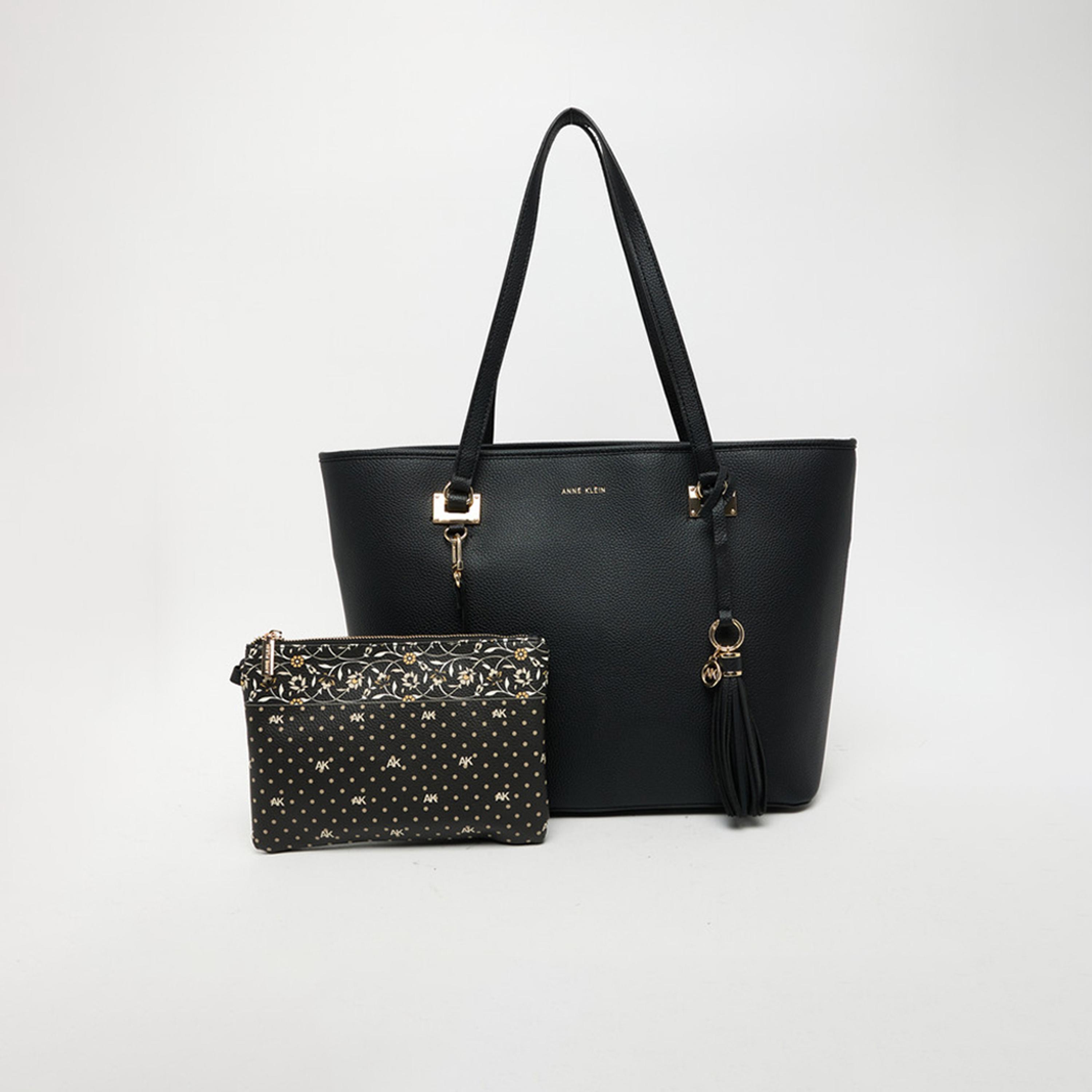 Anne Klein Textured Double Handle Shoulder Bag with Magnetic Closure | 35.87 X 15.24 X 30.16 CM-women-bagsandwallets-handbags-image-11