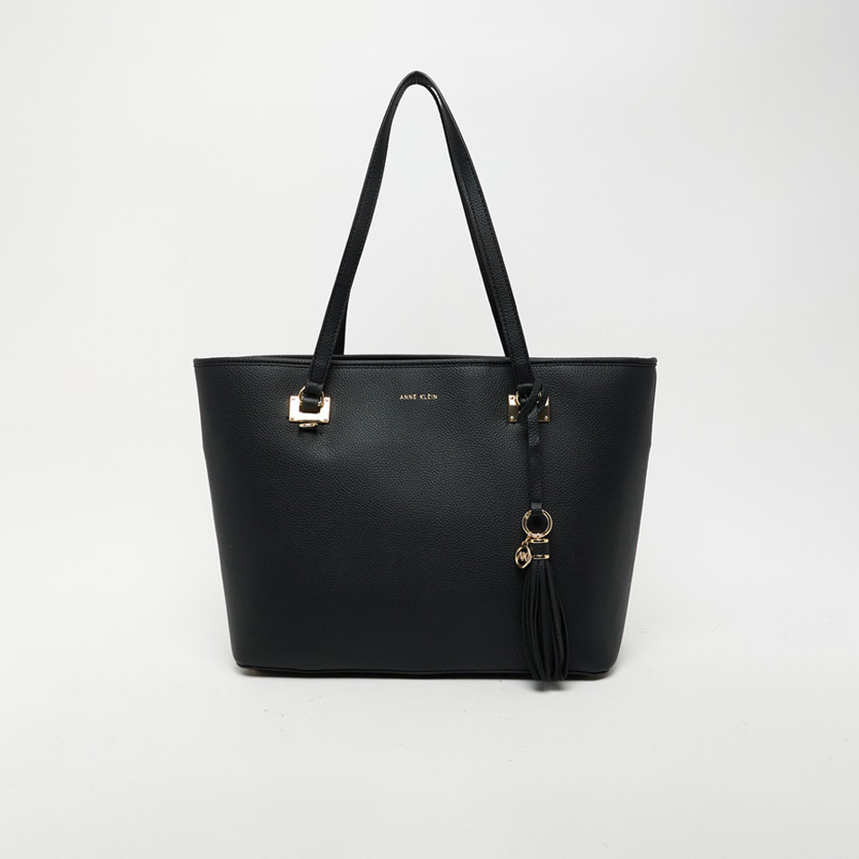Anne Klein Textured Double Handle Shoulder Bag with Magnetic Closure | 35.87 X 15.24 X 30.16 CM-women-bagsandwallets-handbags-image-12
