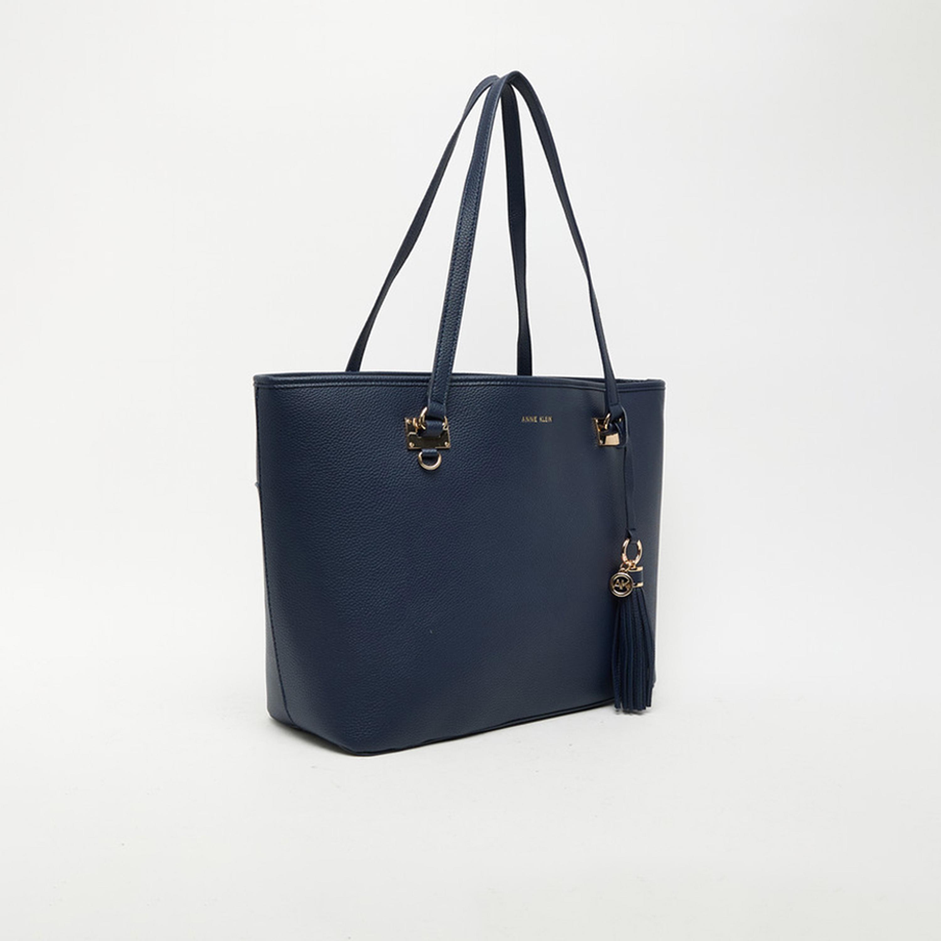 Anne Klein Textured Double Handle Shoulder Bag with Magnetic Closure | 35.87 X 15.24 X 30.16 CM-women-bagsandwallets-handbags-image-3
