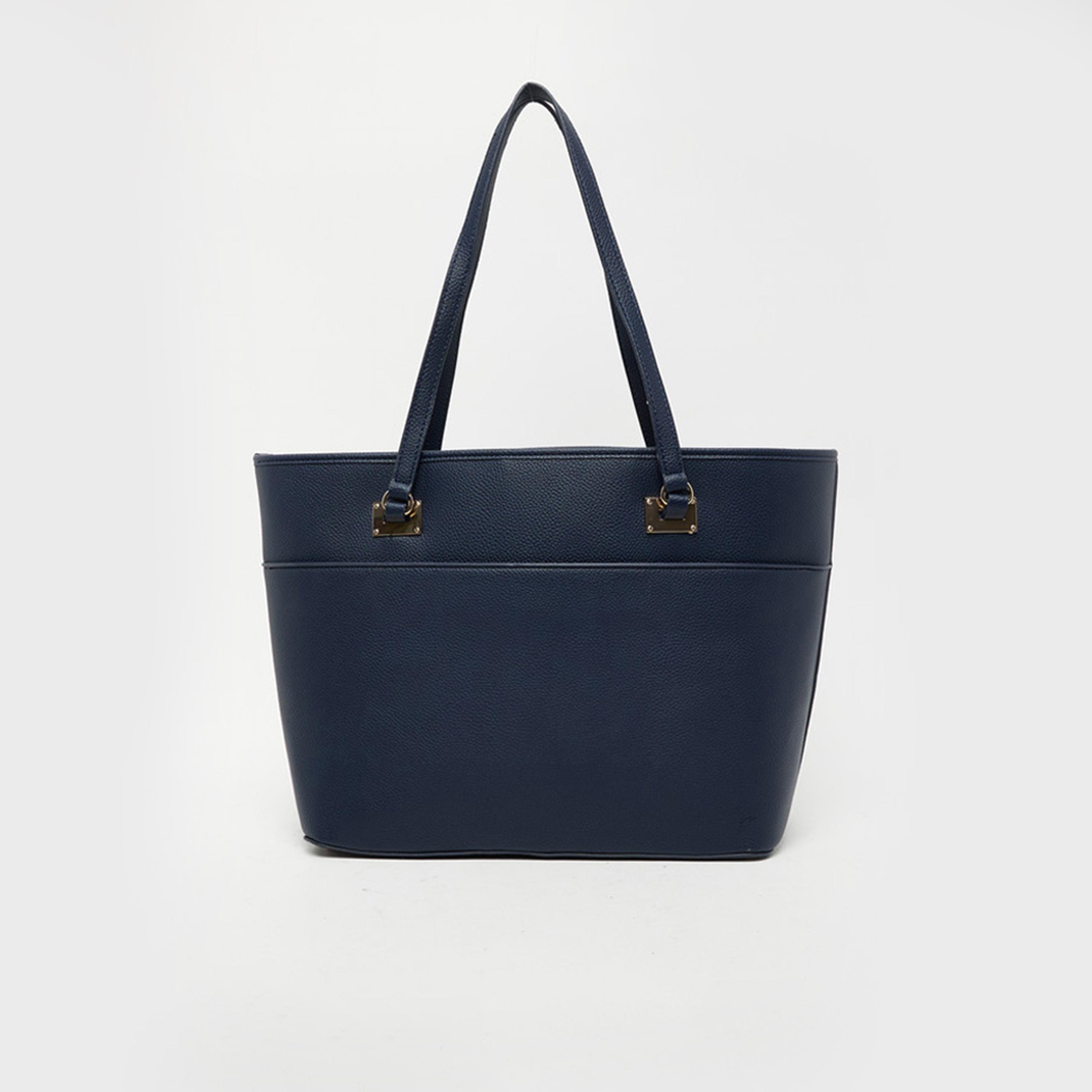Anne Klein Textured Double Handle Shoulder Bag with Magnetic Closure | 35.87 X 15.24 X 30.16 CM-women-bagsandwallets-handbags-image-4