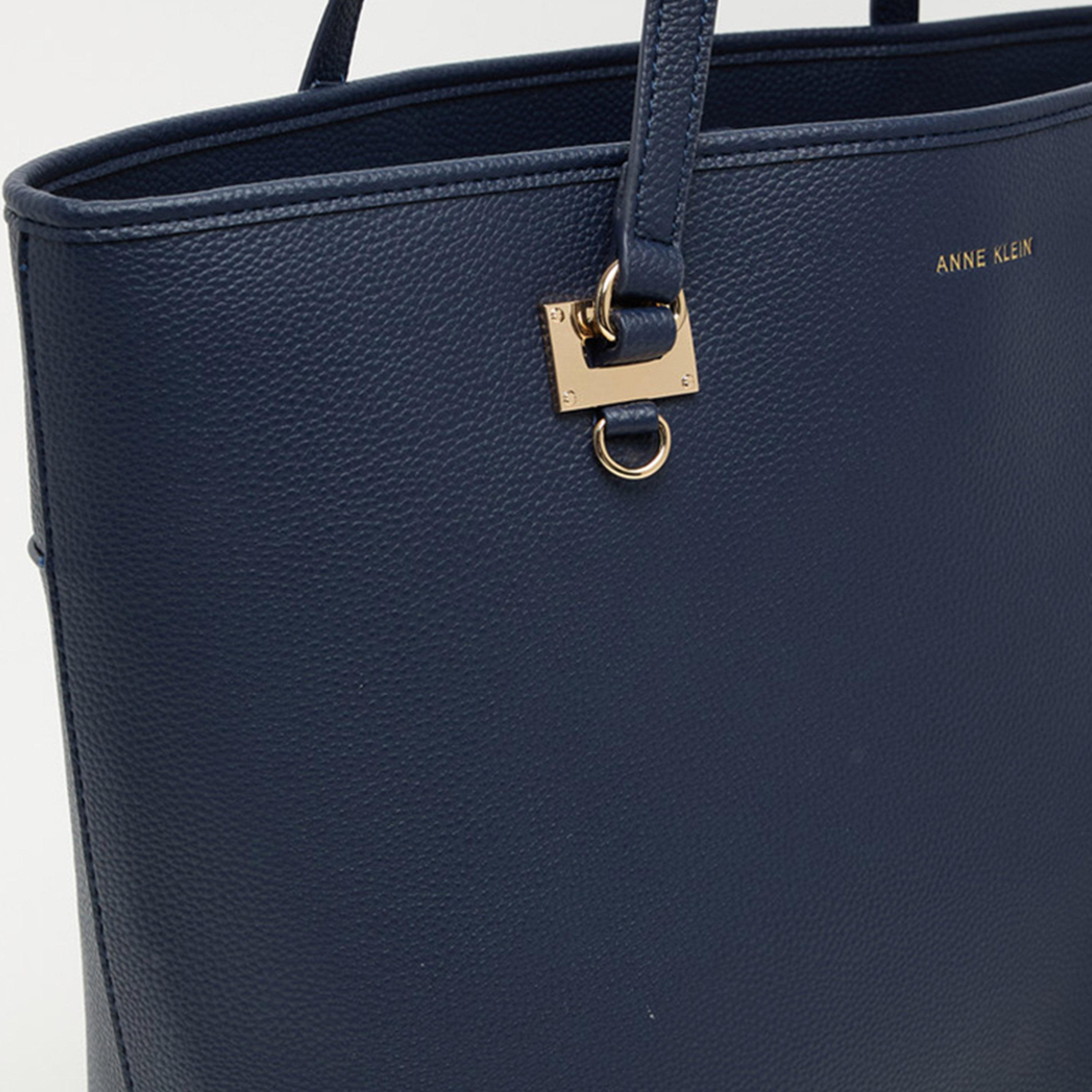 Anne Klein Textured Double Handle Shoulder Bag with Magnetic Closure | 35.87 X 15.24 X 30.16 CM-women-bagsandwallets-handbags-image-5
