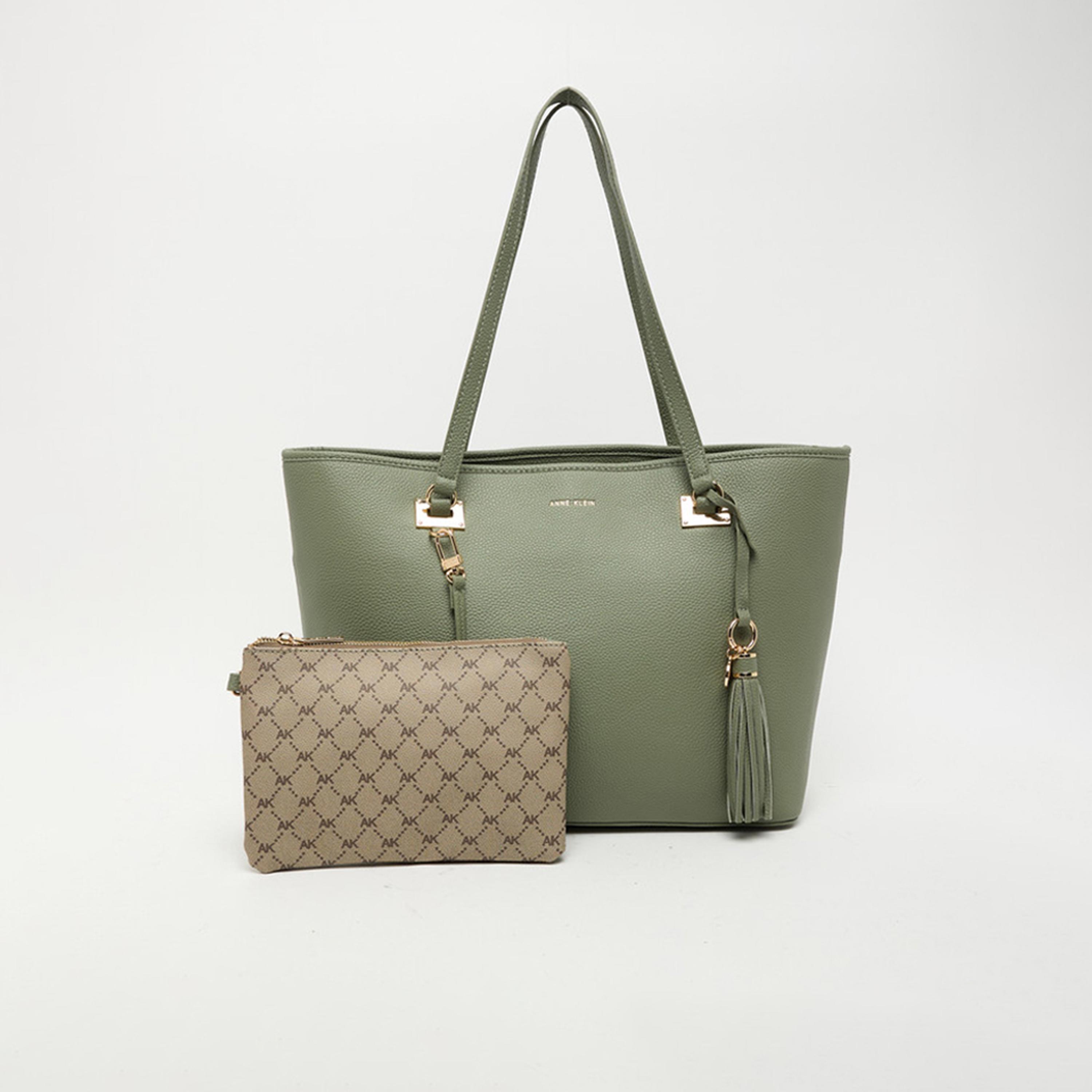 Anne Klein Textured Double Handle Shoulder Bag with Magnetic Closure | 35.87 X 15.24 X 30.16 CM-women-bagsandwallets-handbags-image-1