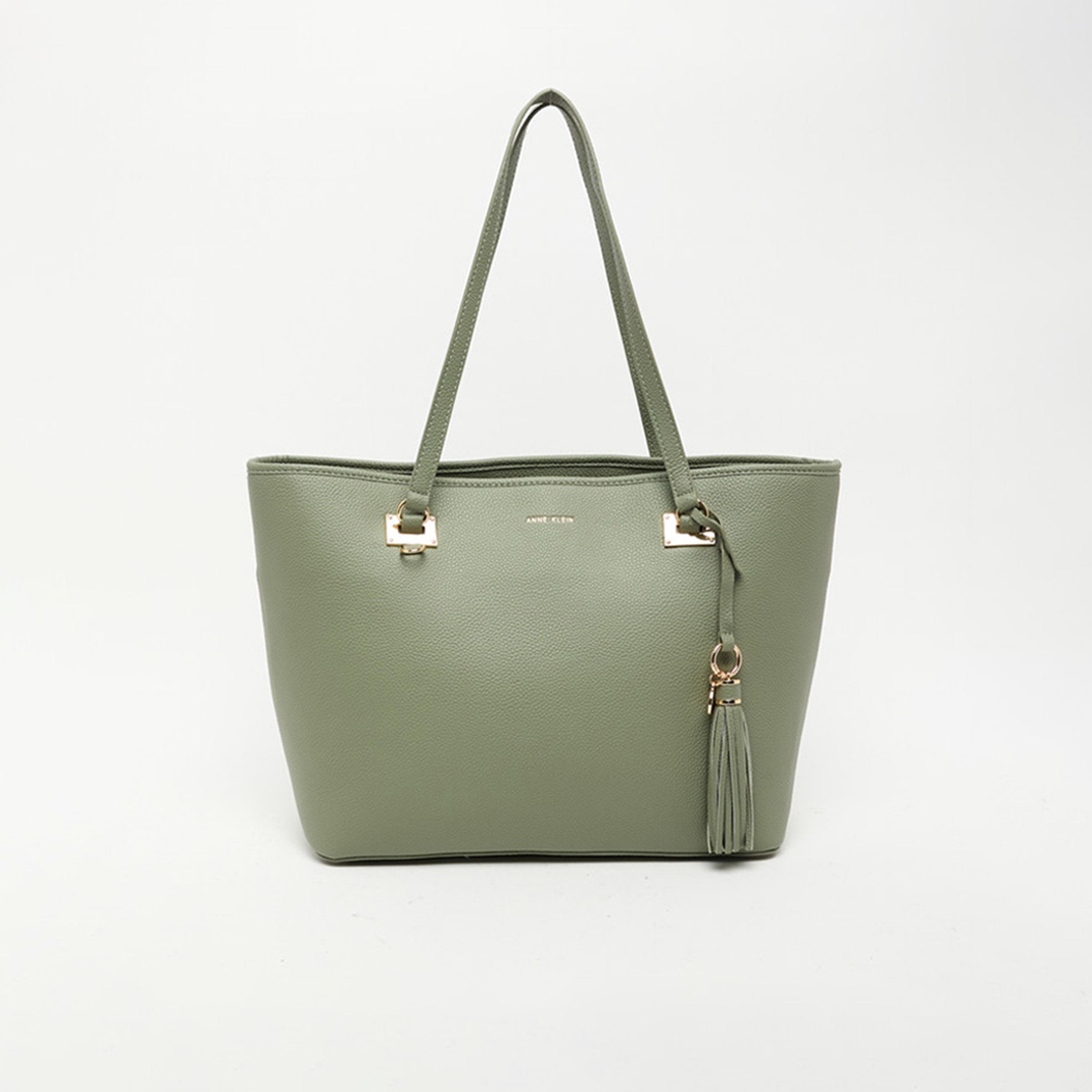Anne Klein Textured Double Handle Shoulder Bag with Magnetic Closure | 35.87 X 15.24 X 30.16 CM-women-bagsandwallets-handbags-image-2