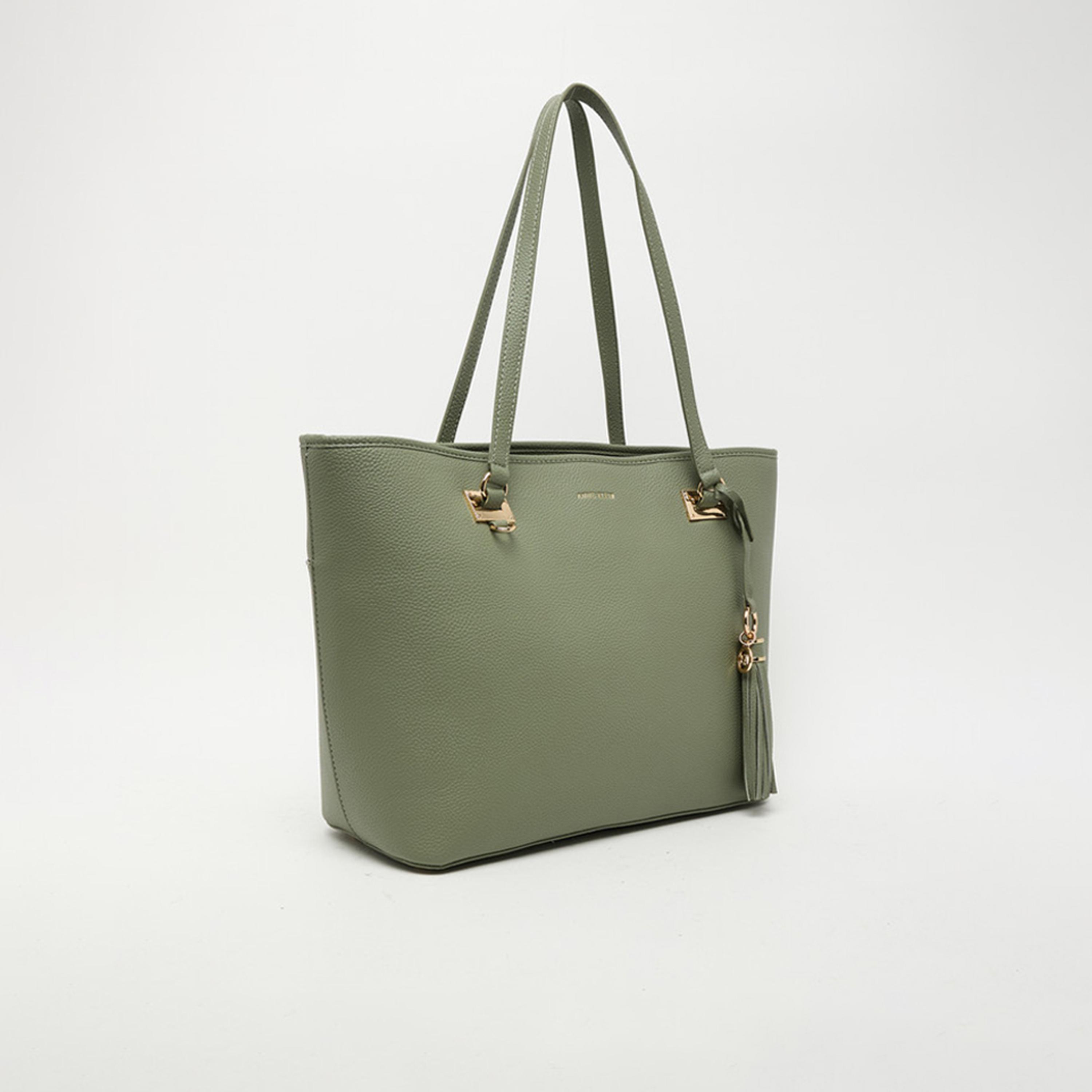 Anne Klein Textured Double Handle Shoulder Bag with Magnetic Closure | 35.87 X 15.24 X 30.16 CM-women-bagsandwallets-handbags-image-8