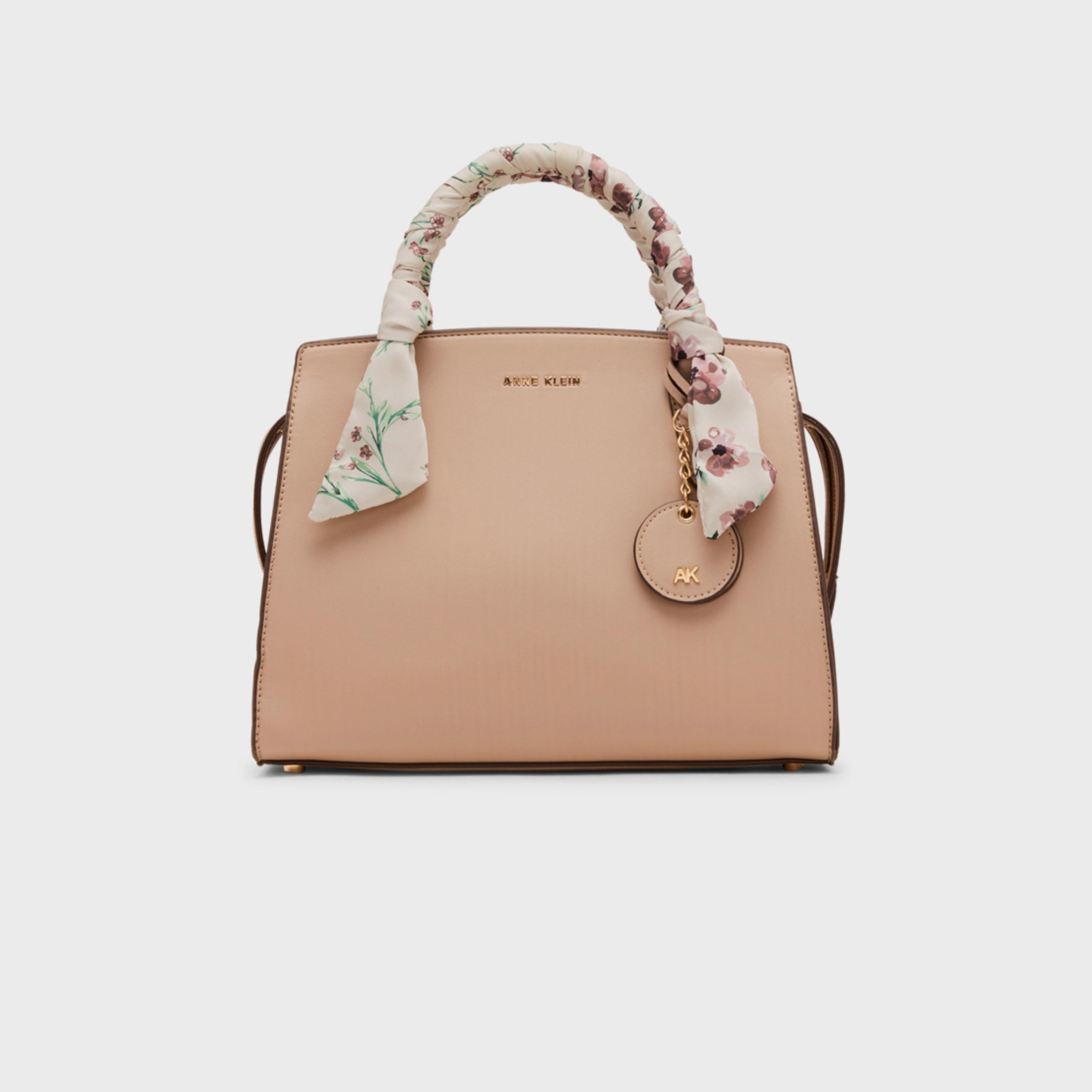 Anne Klein Plain Double Handle Satchel Bag with Zipper and Detachable Strap | 29.85 X 10.8 X 21.84 CM-women-bagsandwallets-handbags-image-1