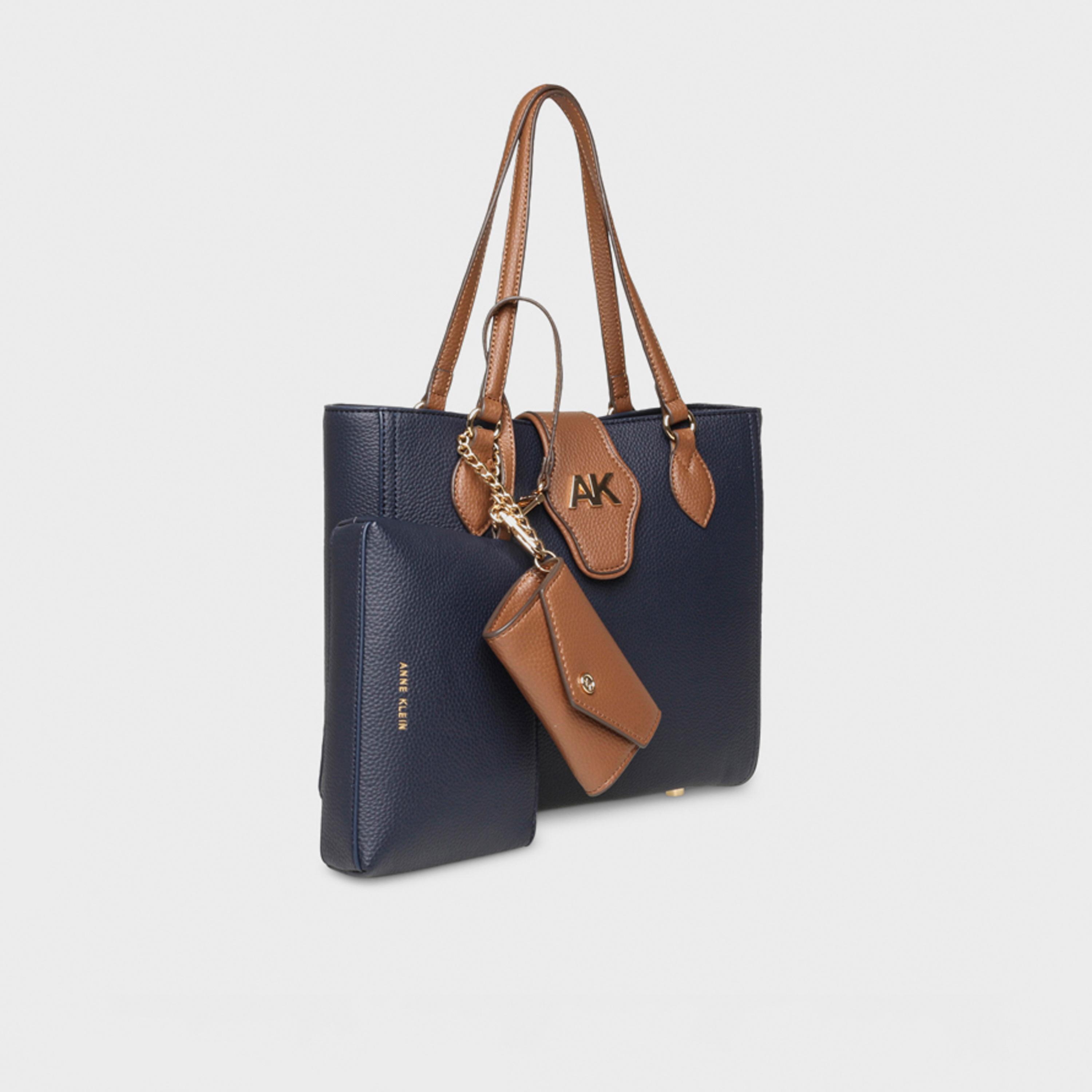 Anne Klein Textured Double Handle Tote Bag with Magnetic Closure | 27.94 X 8.25 X 24.76 CM-women-bagsandwallets-handbags-image-7