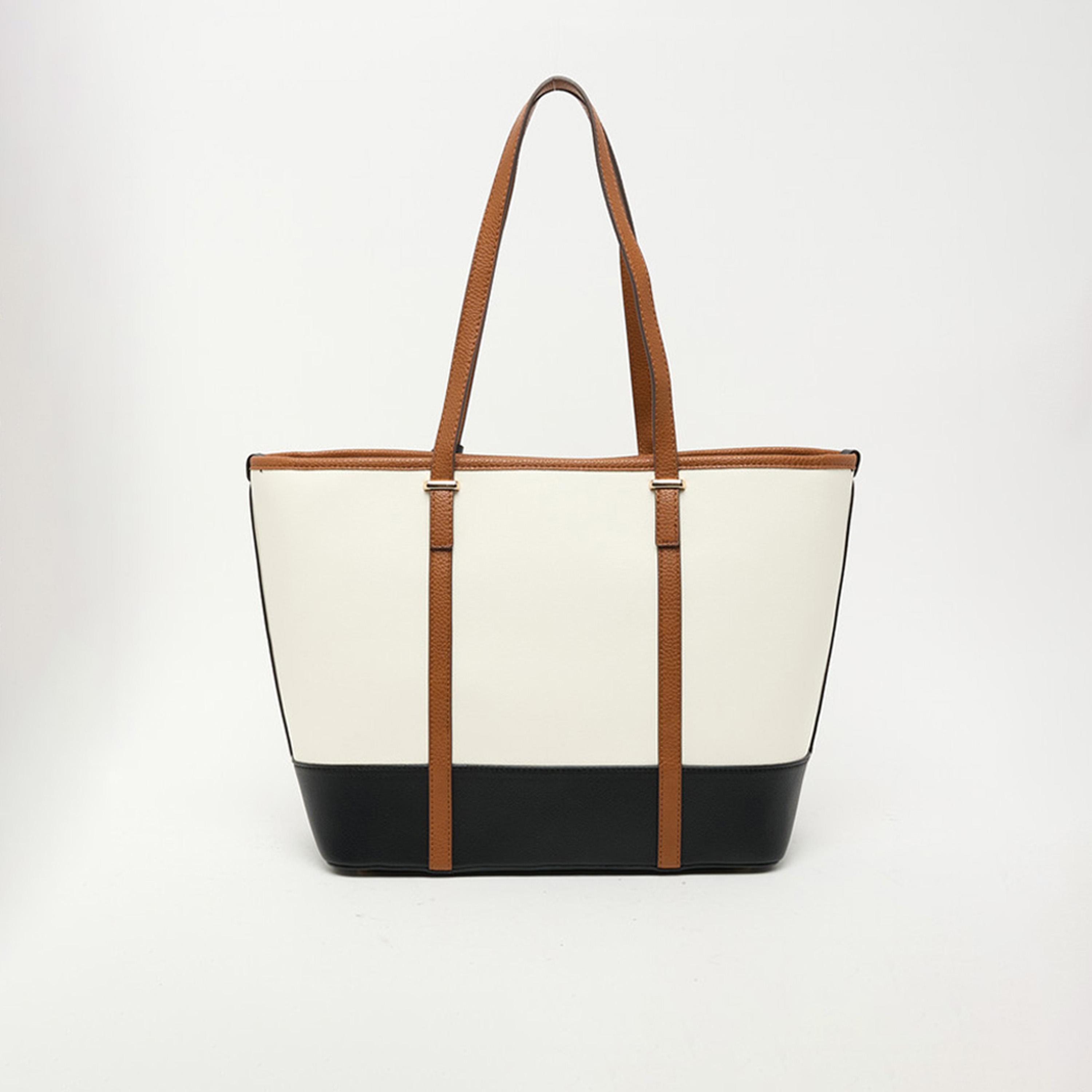 Anne Klein Color Block Double Handle Tote Bag with Magnetic Closure | 31 X 14 X 28 CM-women-bagsandwallets-handbags-image-4