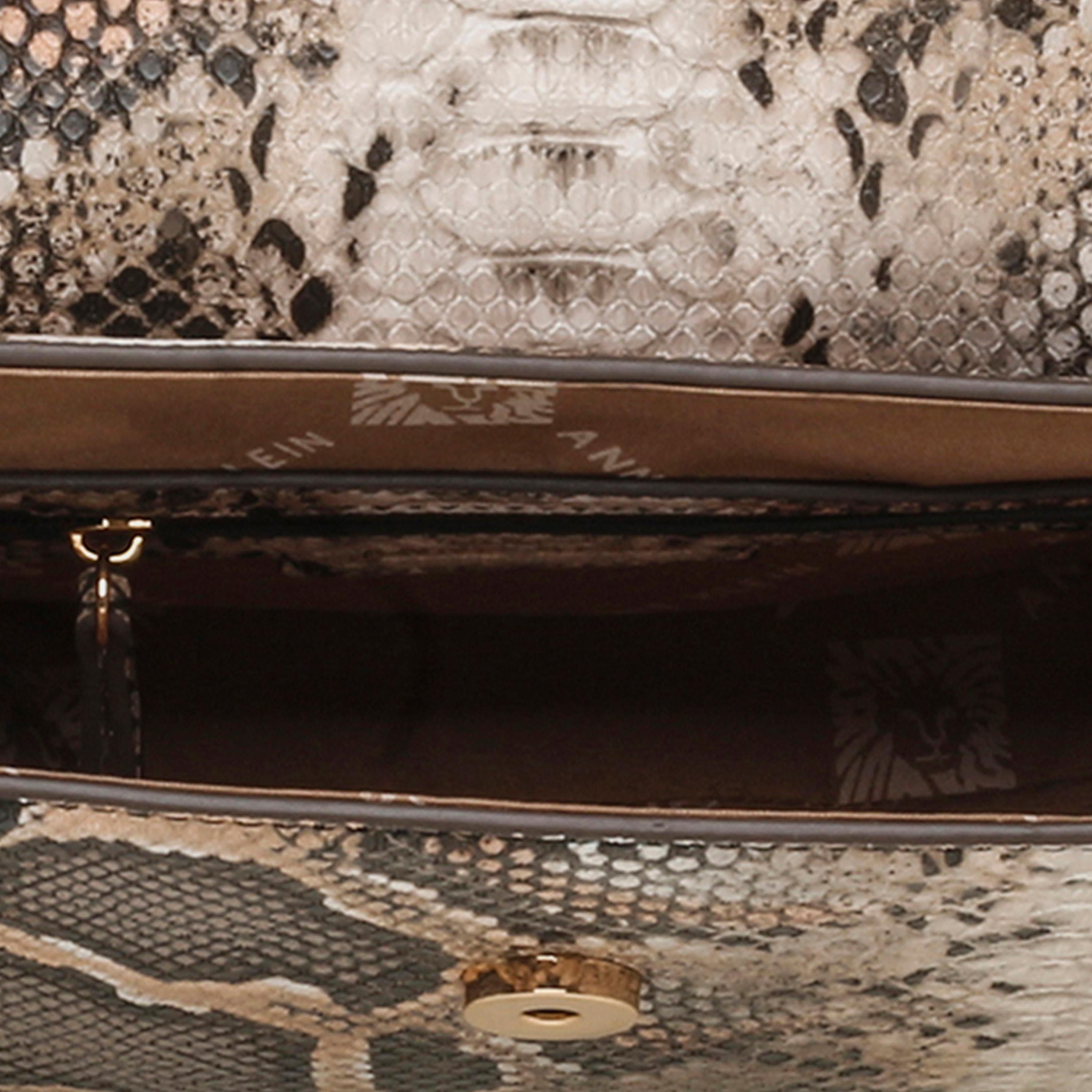 آن كلين - شنطة يد بمقبض علوي نقشة جلد حيواني، غطاء حزام قابل للفصل | 22.5 × 6 × 16 سم-women-bagsandwallets-handbags-image-4