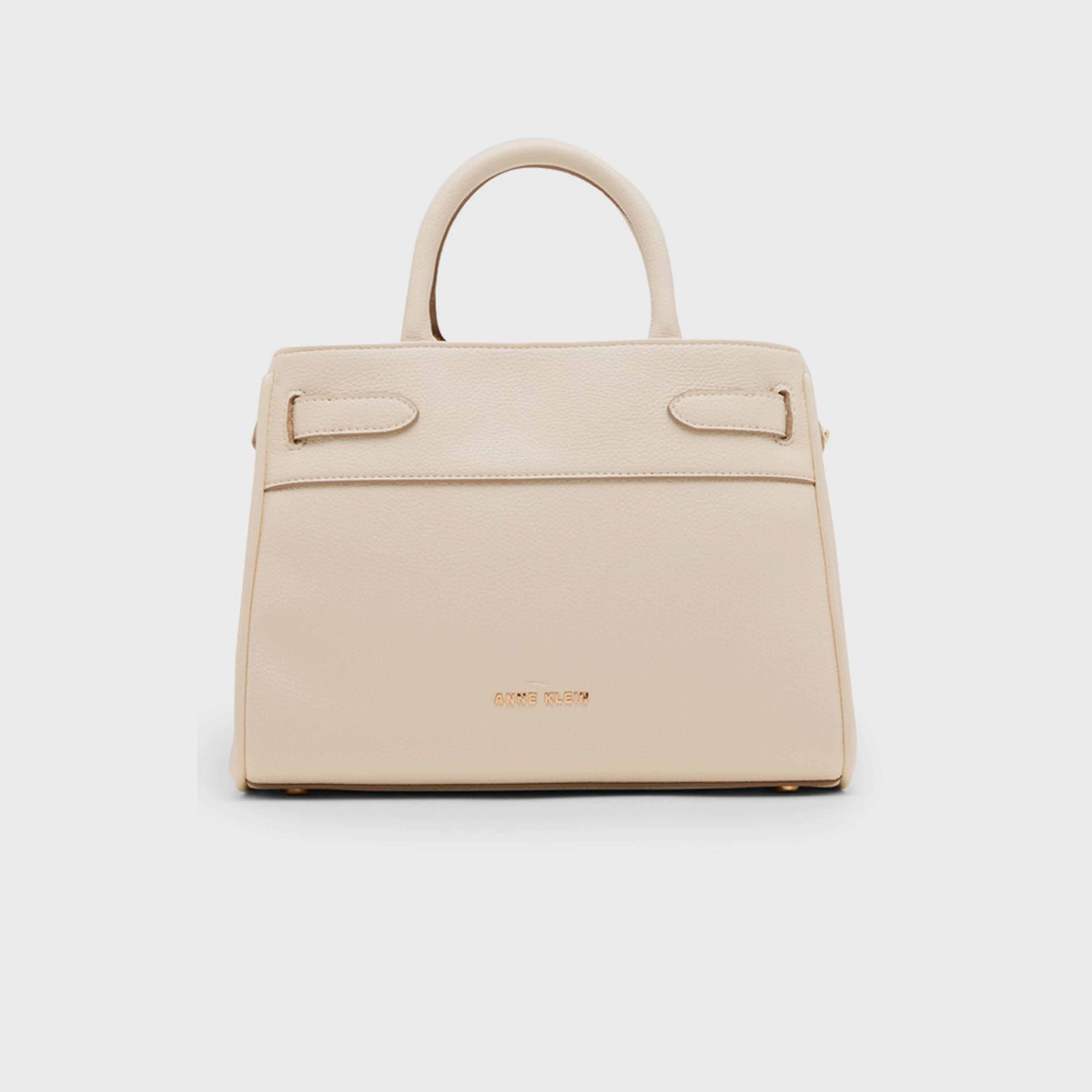 Anne Klein Textured Double Handle Satchel Bag with Magnetic Closure and Detachable Strap | 25.7 X 9 X 19.1 CM-women-bagsandwallets-handbags-image-5