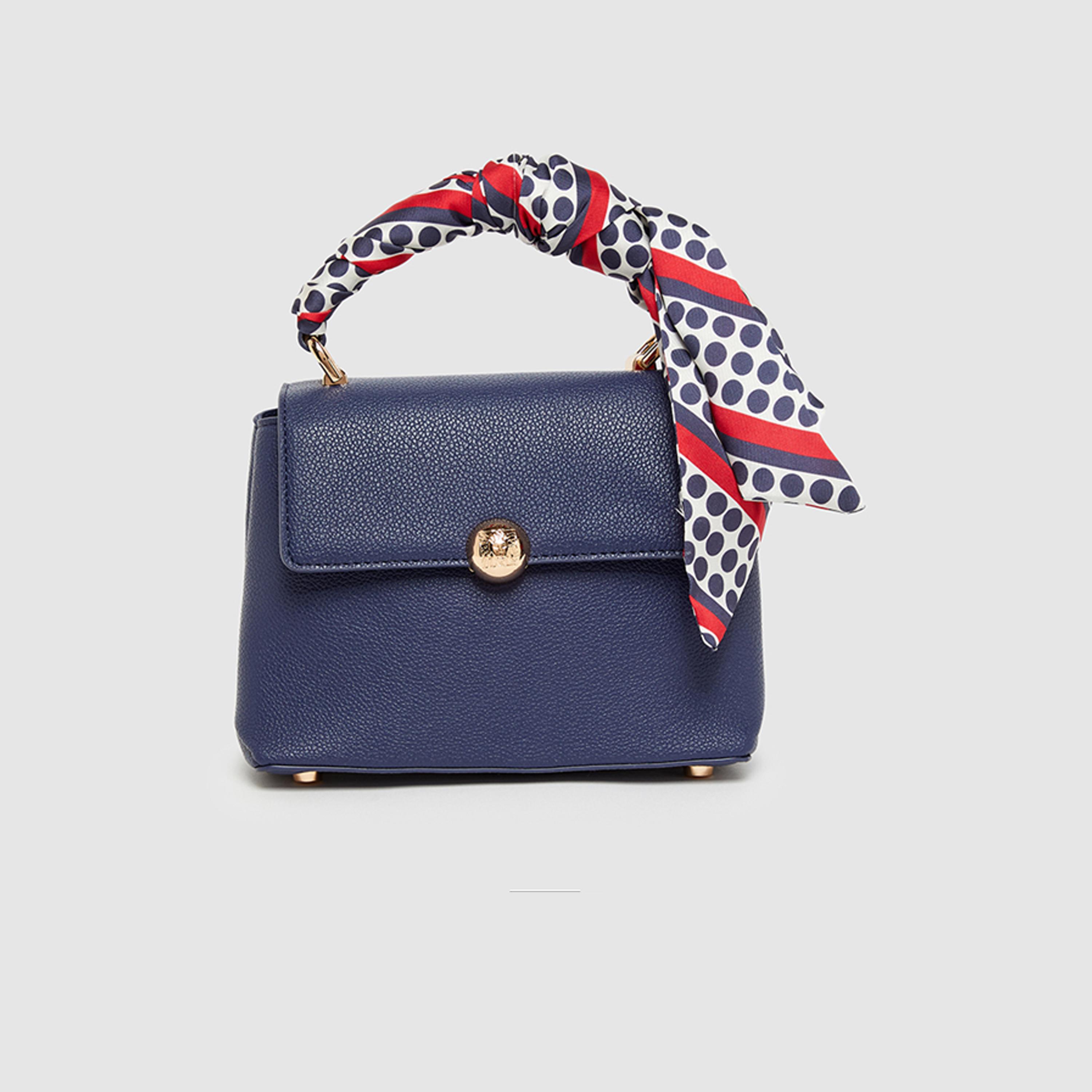 آن كلين - شنطة يد بمقبض علوي مزخرف وغطاء حزام قابل للتعديل | 18.72 × 8.64 × 14.22 سم-women-bagsandwallets-handbags-image-1