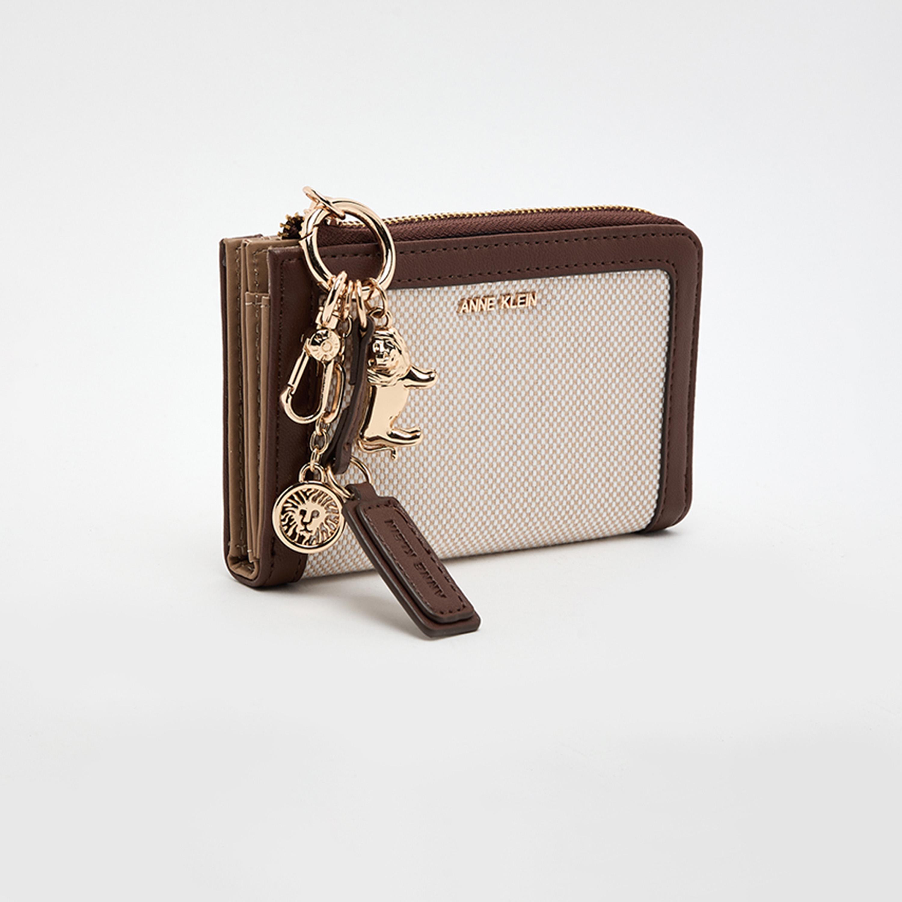 آن كلين - محفظة مزخرفة بسحاب | 14.22 × 8.89 سم-women-bagsandwallets-wallets-image-2