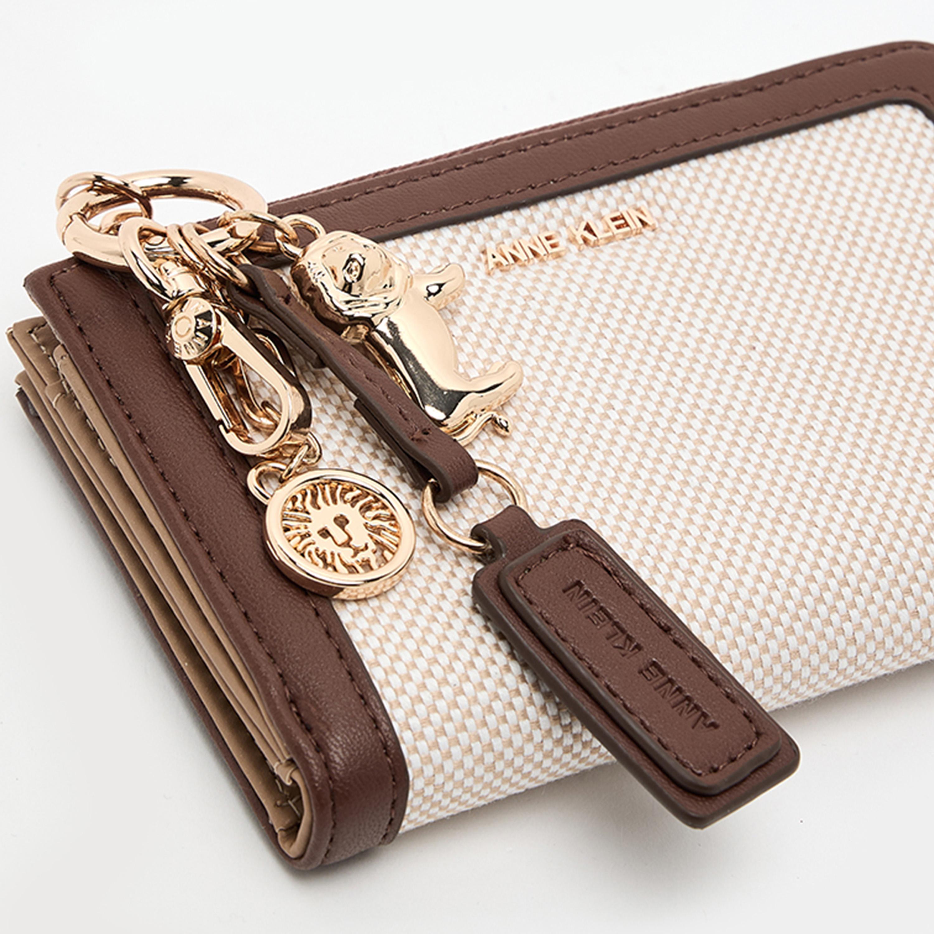 آن كلين - محفظة مزخرفة بسحاب | 14.22 × 8.89 سم-women-bagsandwallets-wallets-image-4