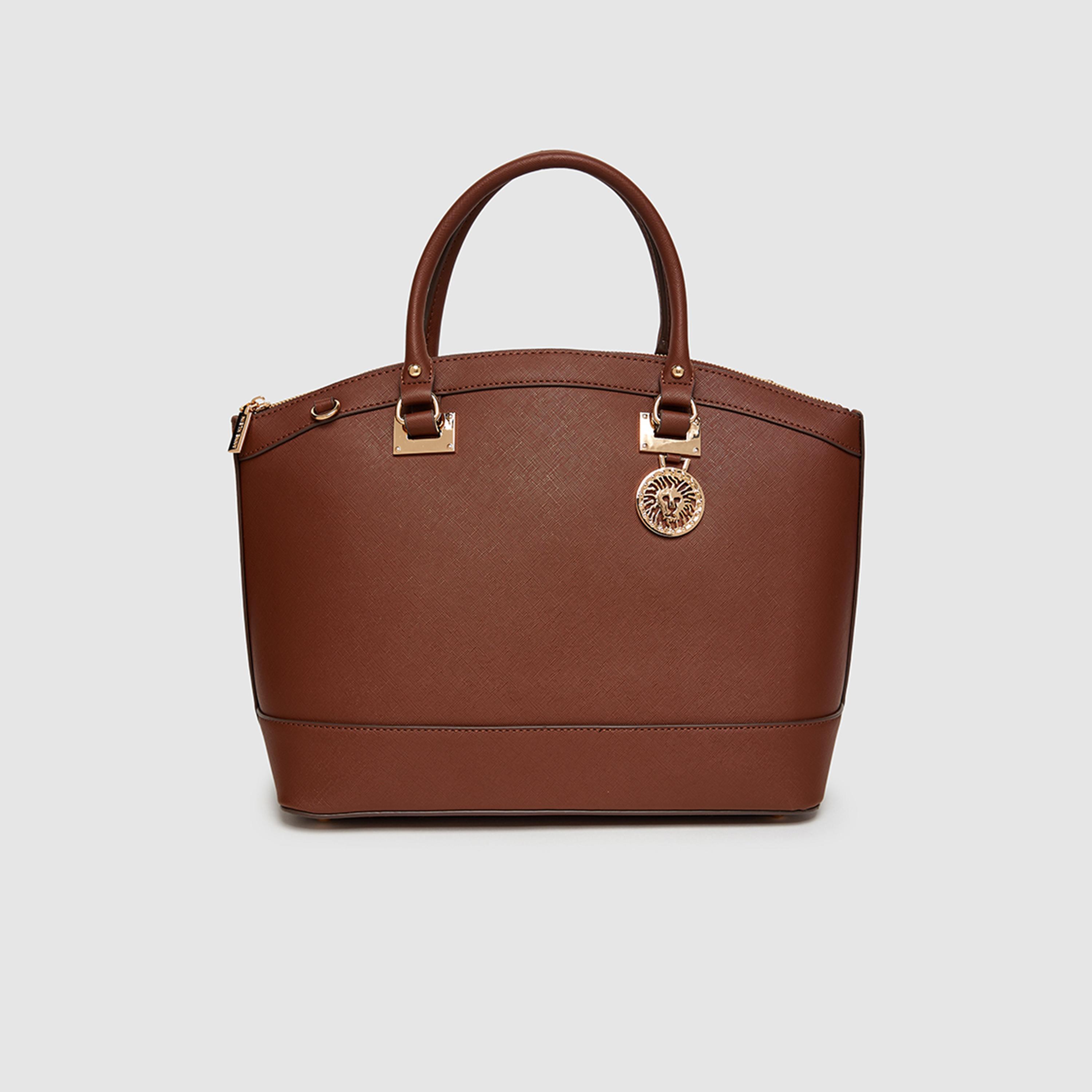 Anne Klein Color Block Double Handle Satchel Bag with Zipper and Detachable Strap | 33.02 X 14.6 X 23.49 CM-women-bagsandwallets-handbags-image-1