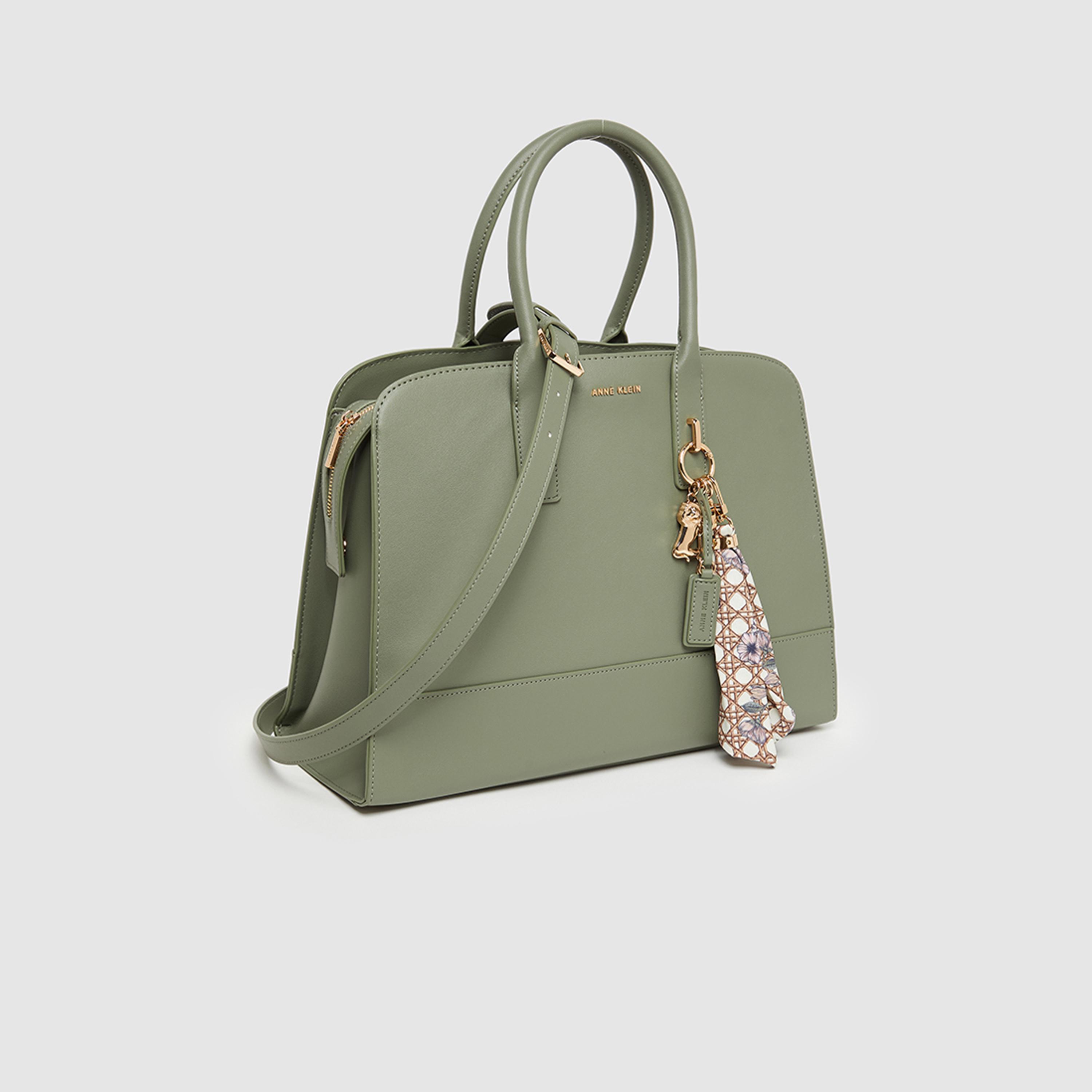 آن كلين - شنطة كتف سادة بمقبضين وسحاب حزام قابل للفصل | 41.15 × 13.97 × 29.97 سم-women-bagsandwallets-handbags-image-2