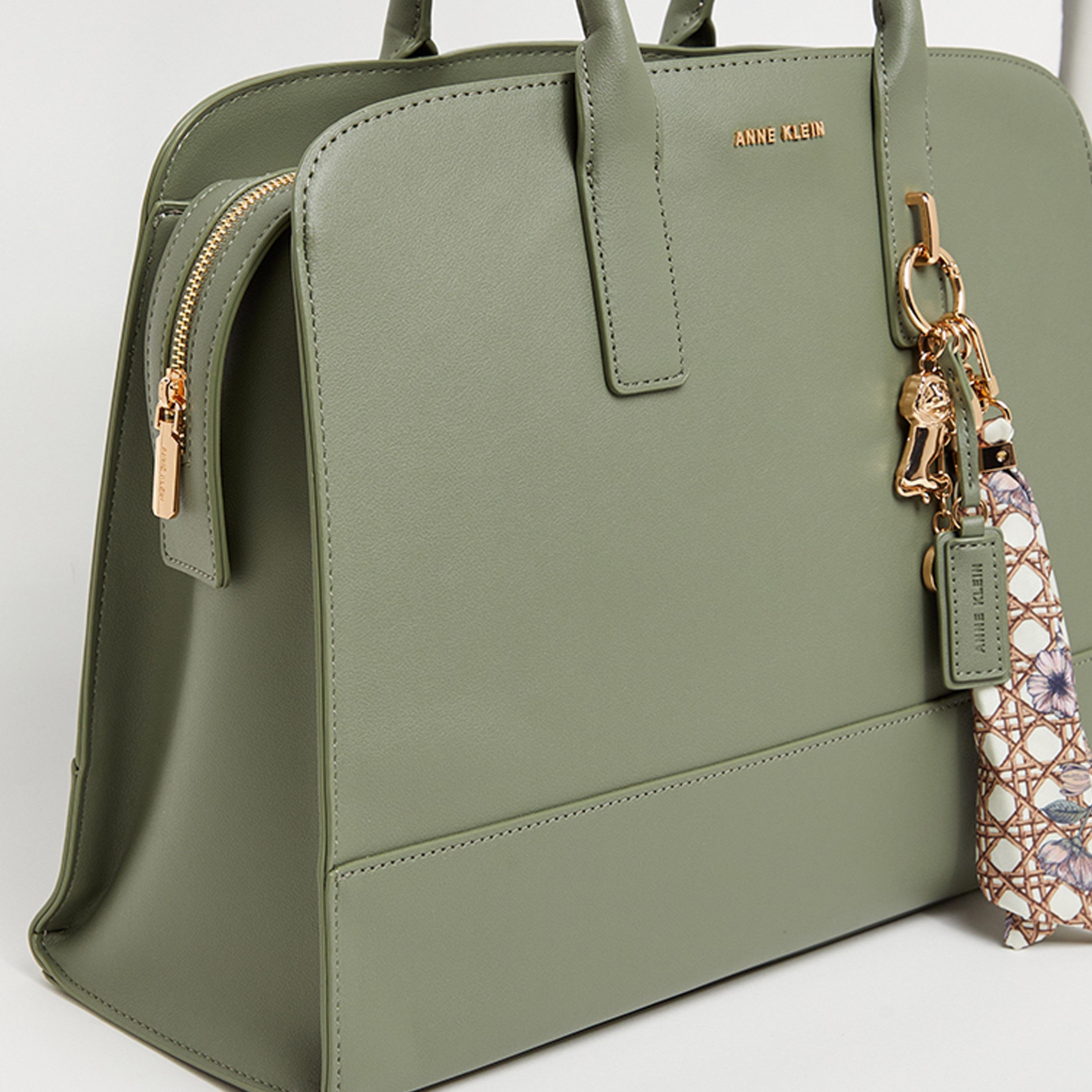آن كلين - شنطة كتف سادة بمقبضين وسحاب حزام قابل للفصل | 41.15 × 13.97 × 29.97 سم-women-bagsandwallets-handbags-image-5