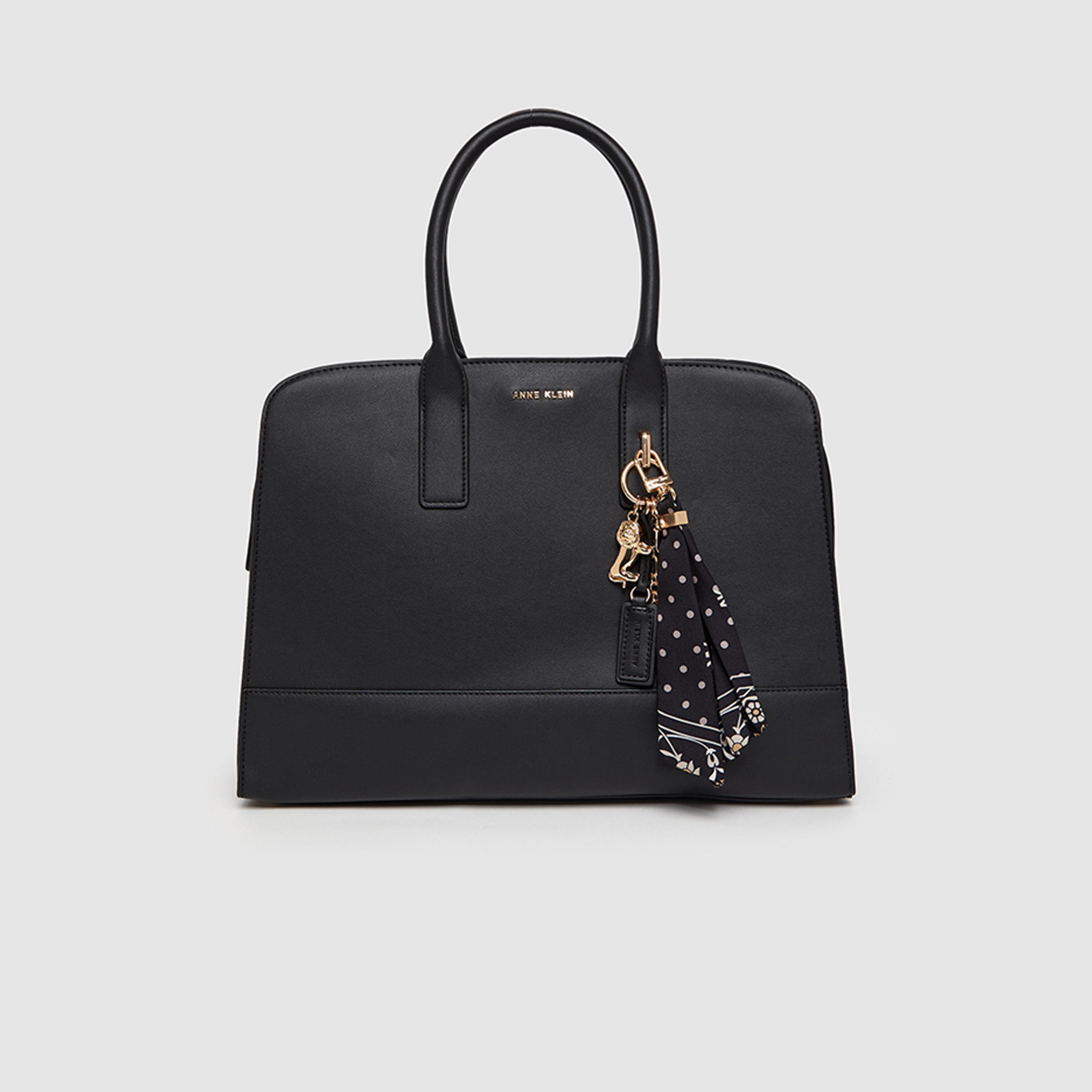 آن كلين - شنطة كتف سادة بمقبضين وسحاب حزام قابل للفصل | 41.15 × 13.97 × 29.97 سم-women-bagsandwallets-handbags-image-6