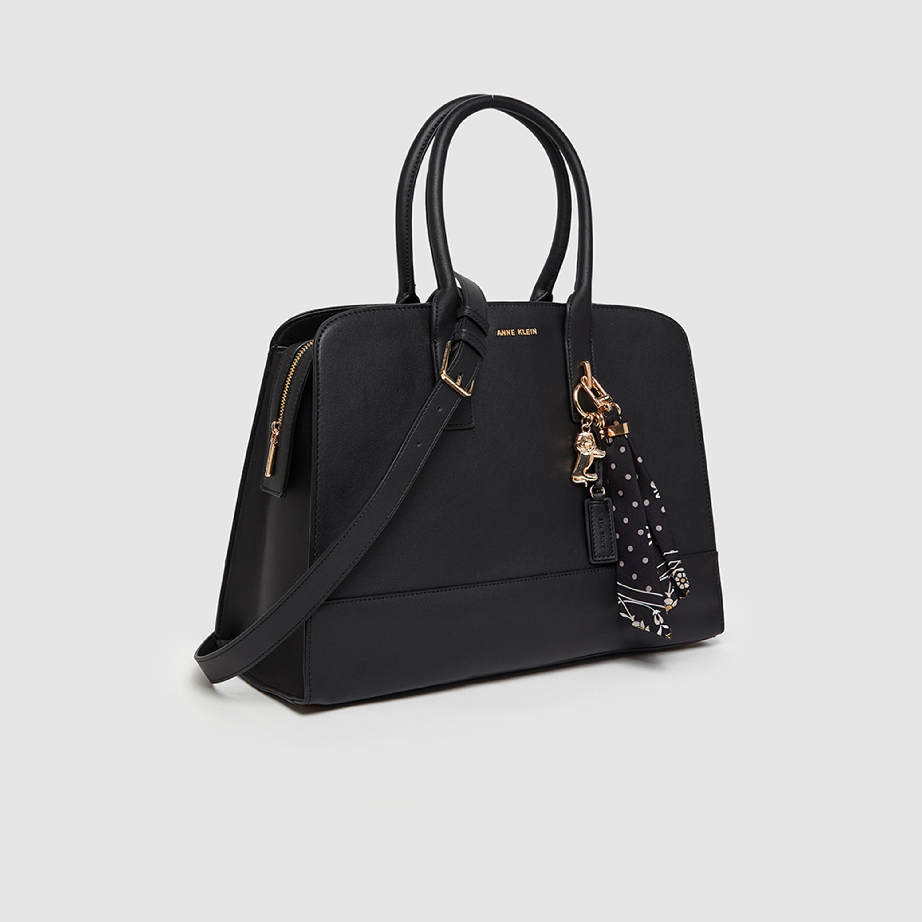 آن كلين - شنطة كتف سادة بمقبضين وسحاب حزام قابل للفصل | 41.15 × 13.97 × 29.97 سم-women-bagsandwallets-handbags-image-7