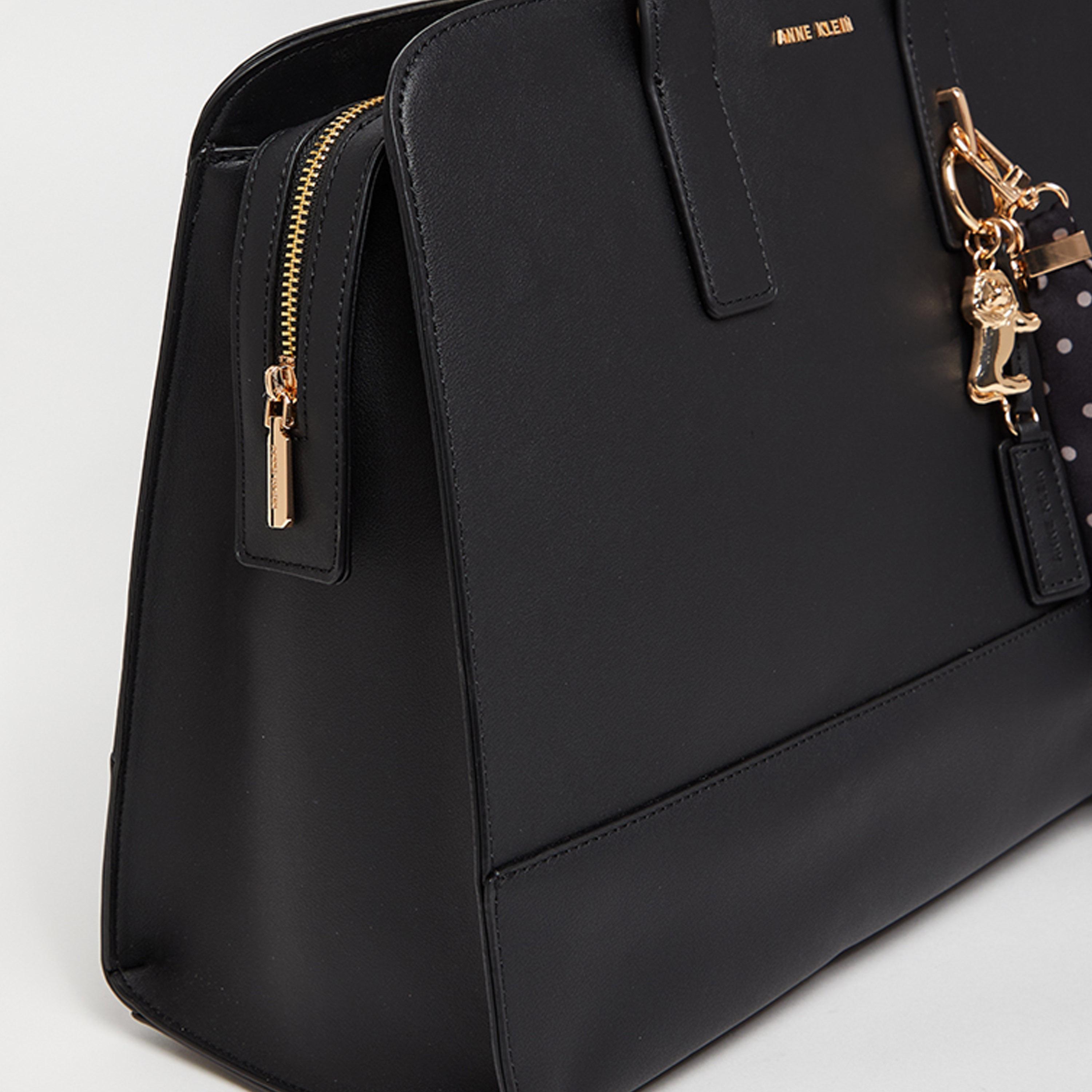 آن كلين - شنطة كتف سادة بمقبضين وسحاب حزام قابل للفصل | 41.15 × 13.97 × 29.97 سم-women-bagsandwallets-handbags-image-10