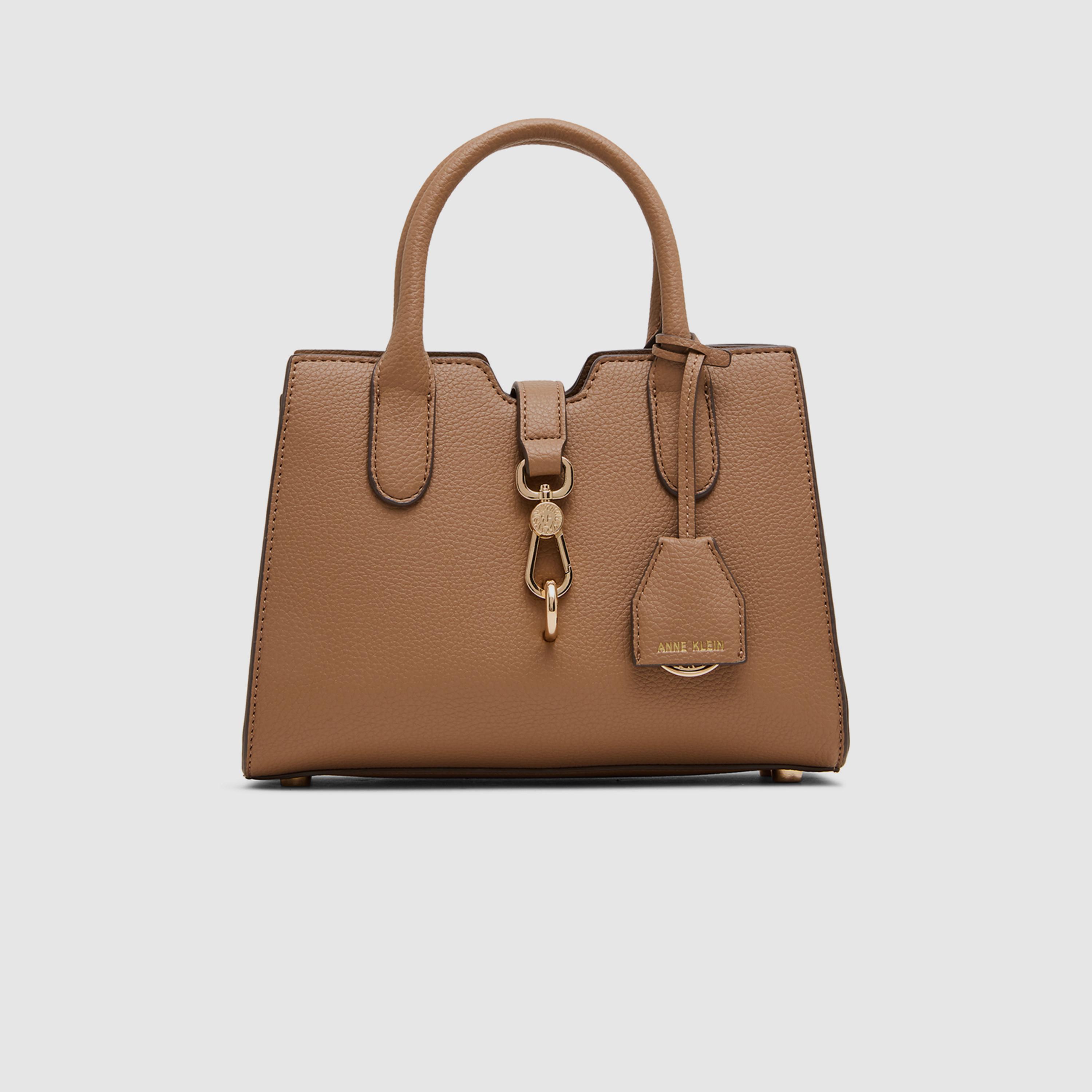 Anne Klein Textured Double Handle Satchel Bag and Detachable Strap | 24.76 X 8.89 X 18.03 CM-women-bagsandwallets-handbags-image-1