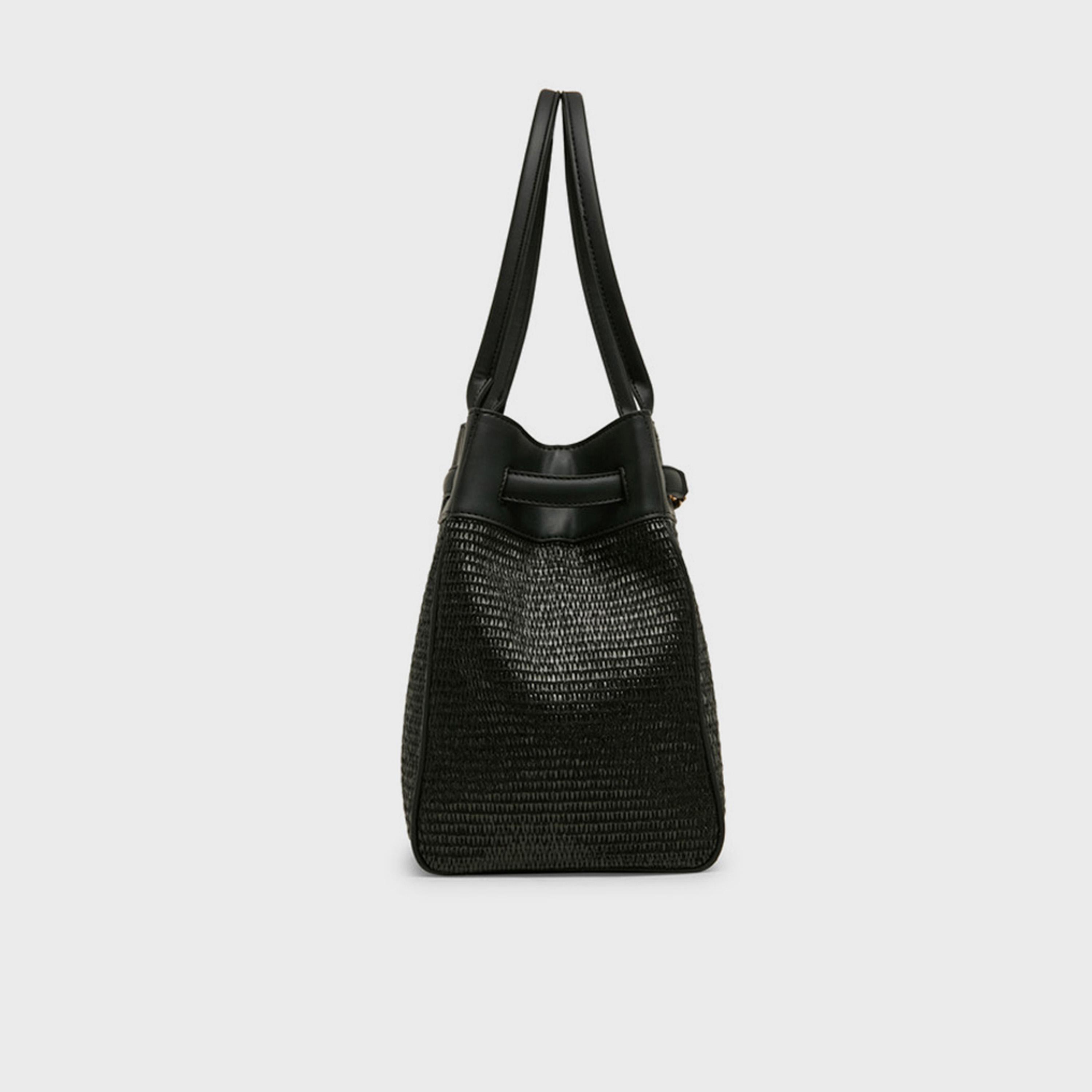 آن كلين - شنطة يد مزدوجة المقبض نقشة جلد الحيوانات مع إغلاق مغناطيسي حزام قابل للفصل | 33.2 × 15 × 27.9 سم-women-bagsandwallets-handbags-image-4