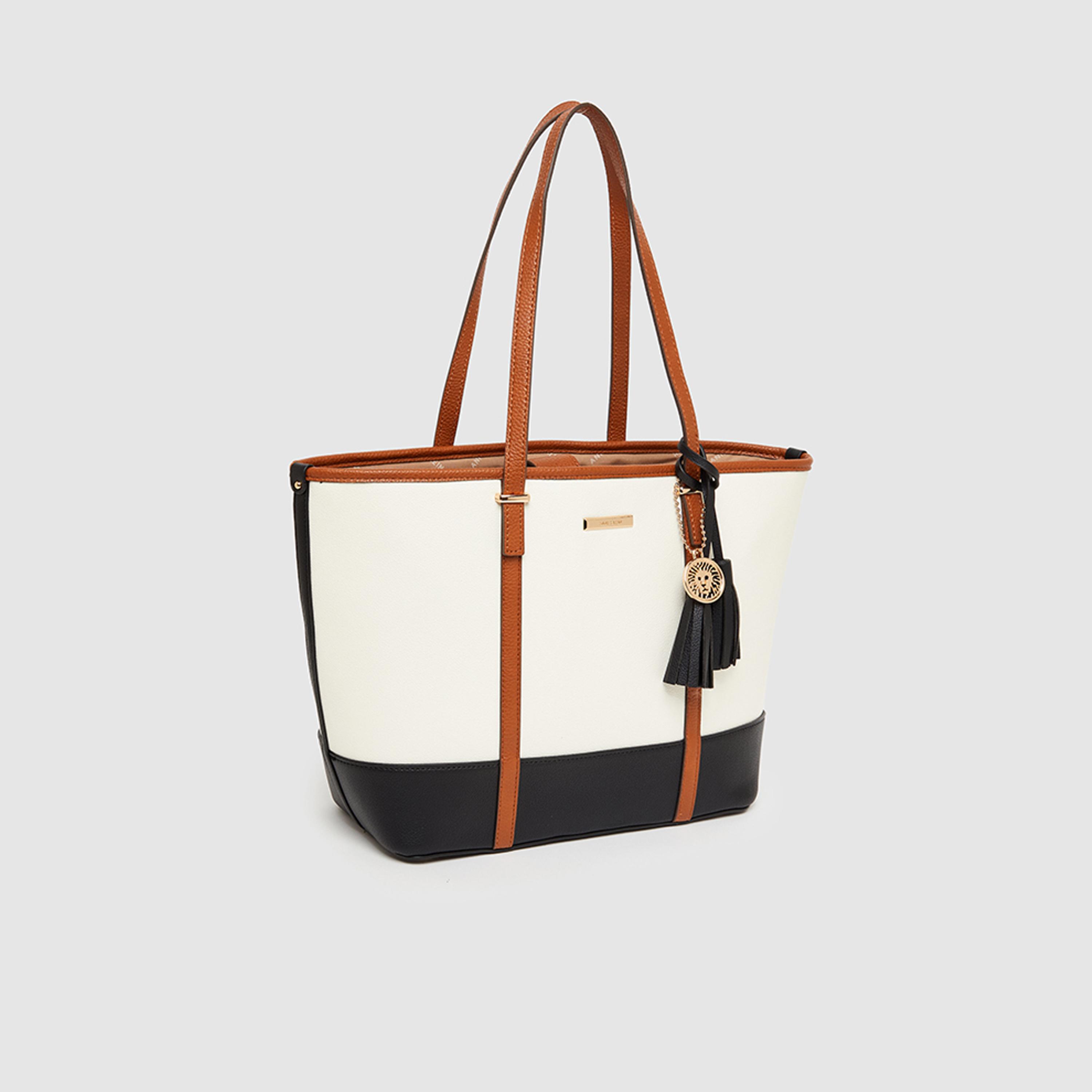 Anne Klein Color Block Double Handle Tote Bag with Magnetic Closure | 31 X 14 X 28 CM-women-bagsandwallets-handbags-image-7