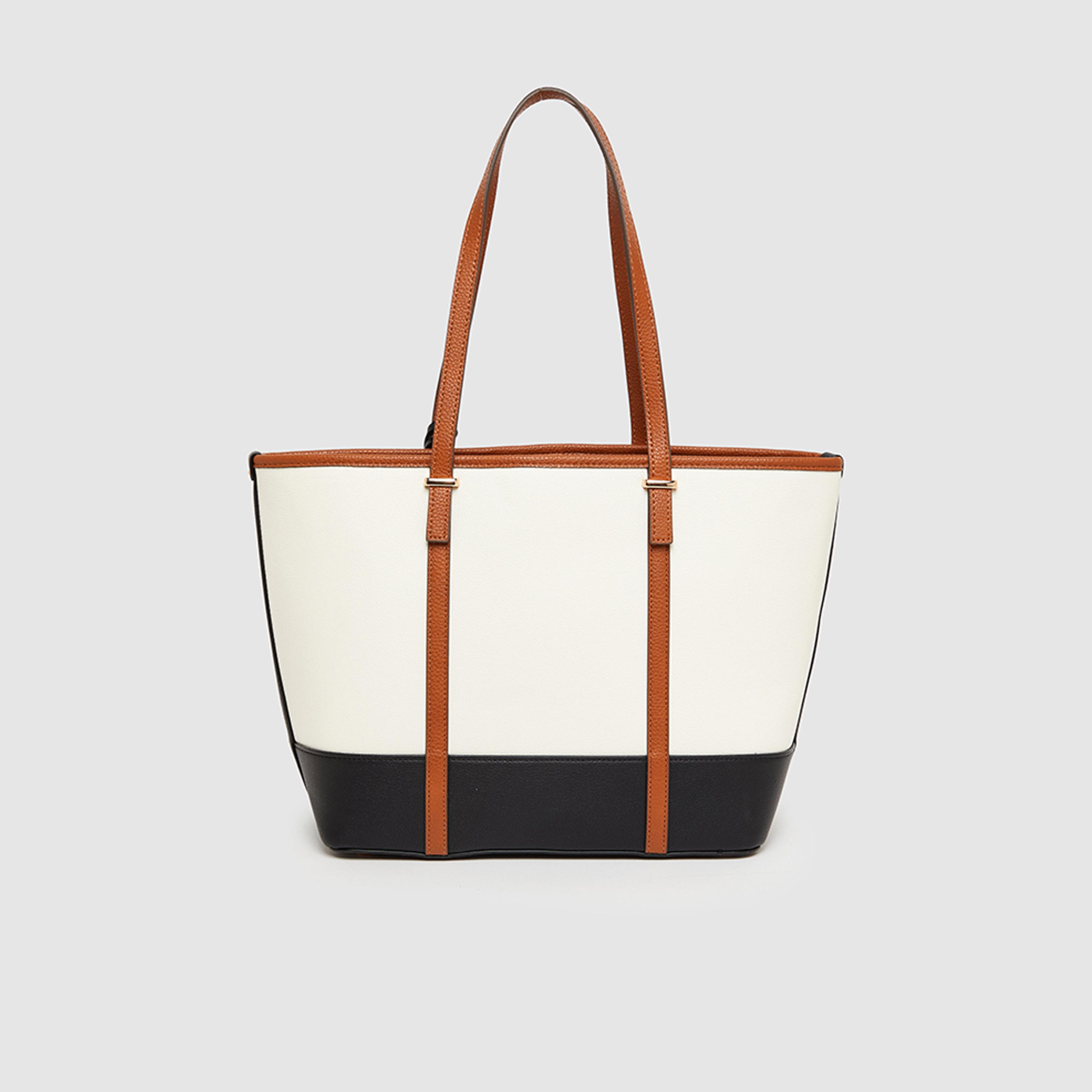 Anne Klein Color Block Double Handle Tote Bag with Magnetic Closure | 31 X 14 X 28 CM-women-bagsandwallets-handbags-image-8