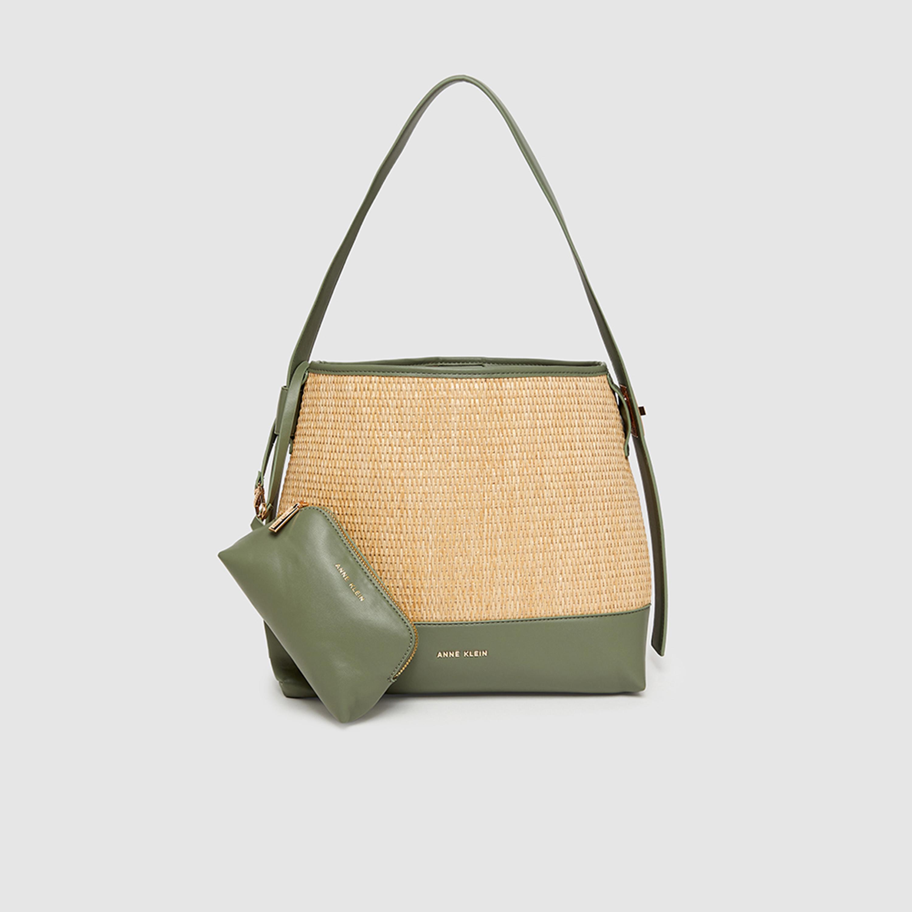 آن كلين - شنطة كتف بتصميم كتل الألوان مع إغلاق مغناطيسي | 30 × 12.5 × 27.4 سم-women-bagsandwallets-handbags-image-1