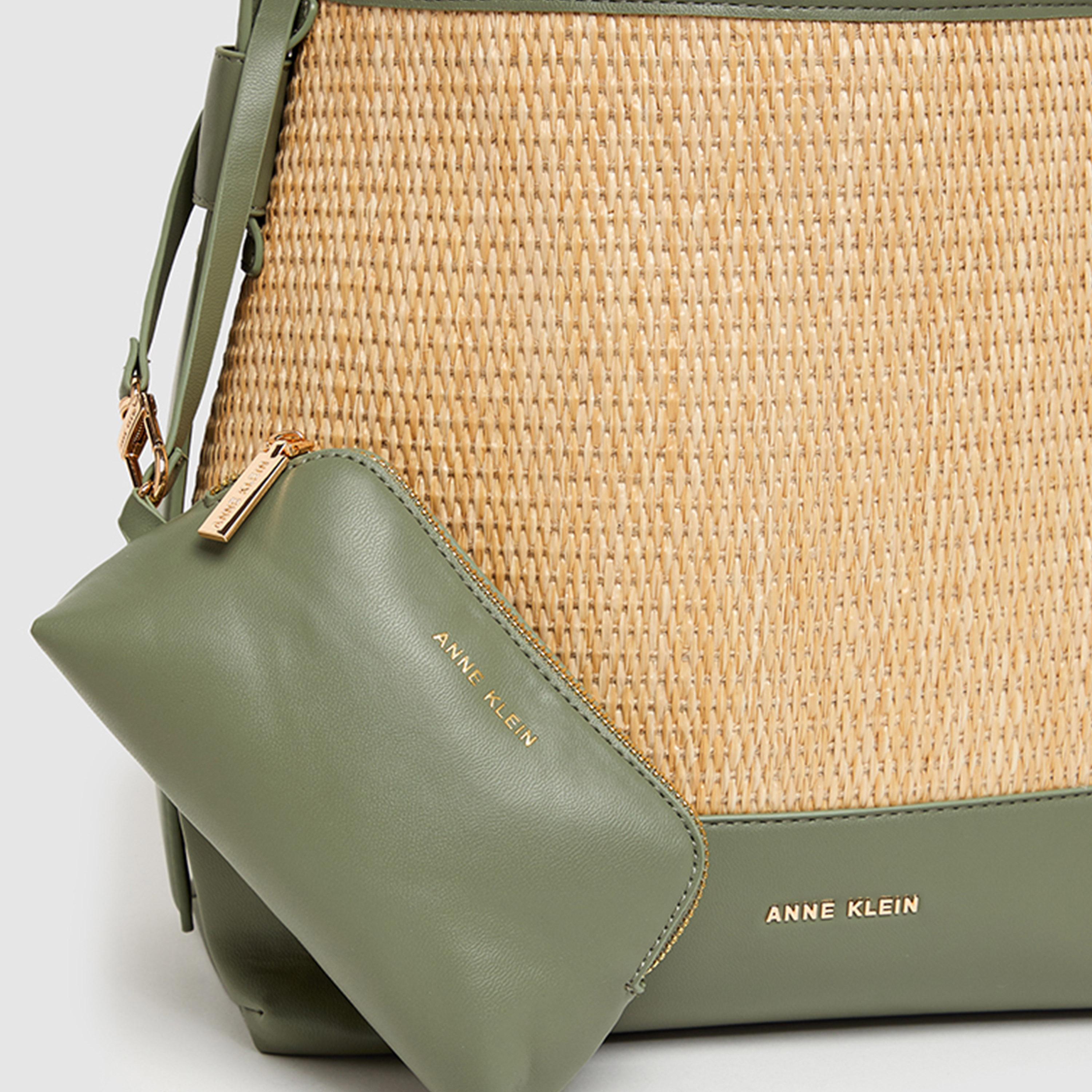 آن كلين - شنطة كتف بتصميم كتل الألوان مع إغلاق مغناطيسي | 30 × 12.5 × 27.4 سم-women-bagsandwallets-handbags-image-4