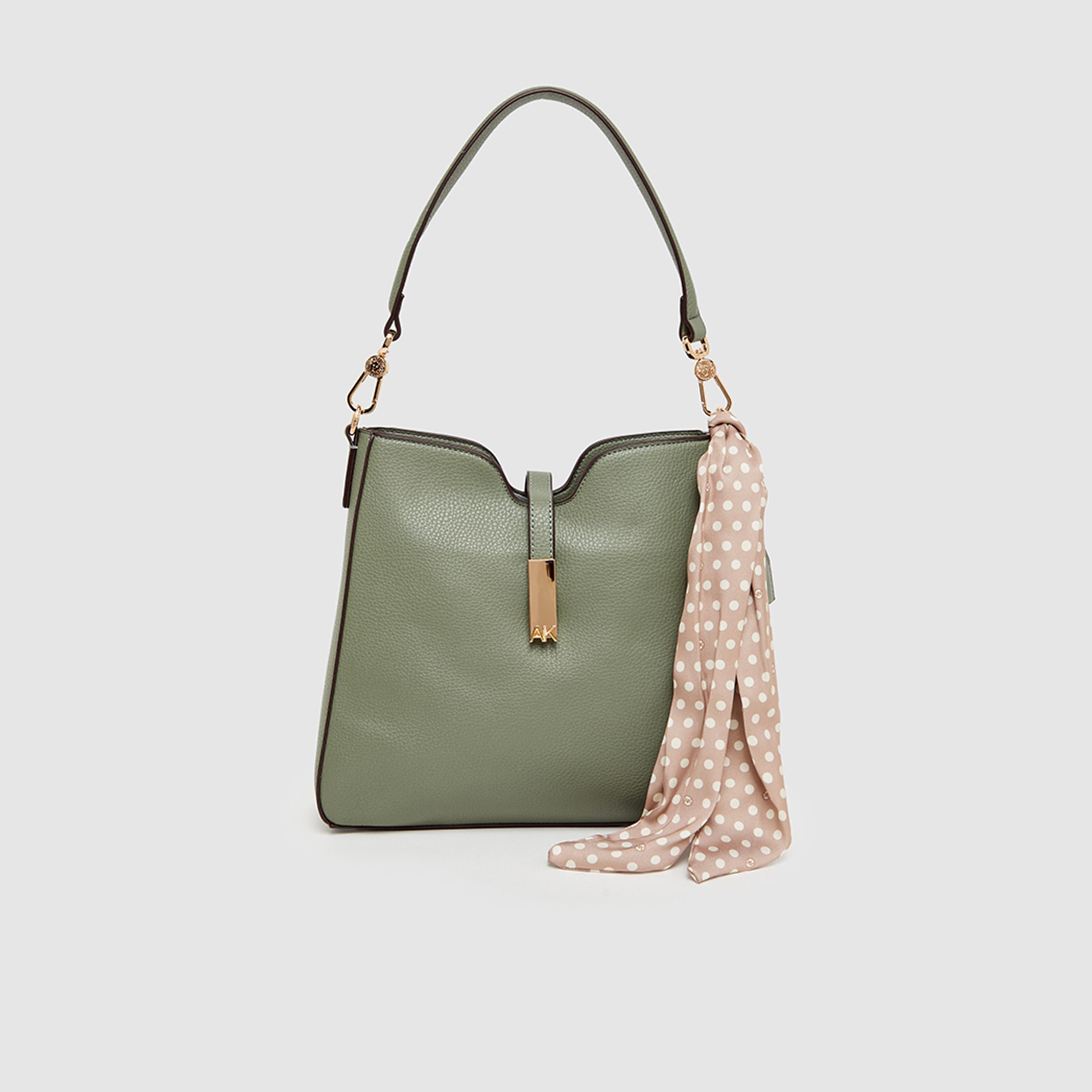 Anne Klein Textured Top Handle Shoulder Bag with Magnetic Closure and Detachable Strap | 27.43 X 7.62 X 24.13 CM-women-bagsandwallets-handbags-image-1