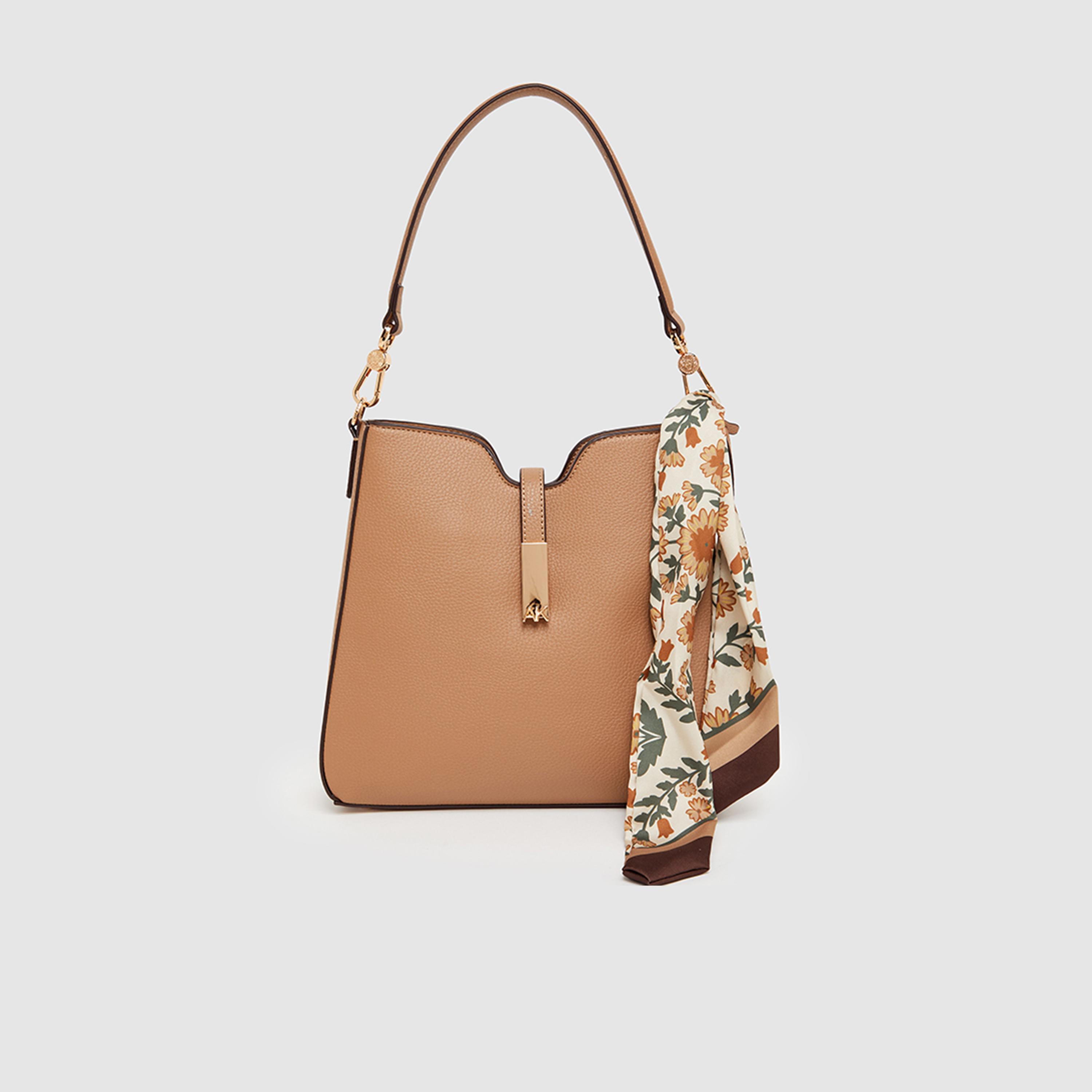 Anne Klein Textured Top Handle Shoulder Bag with Magnetic Closure and Detachable Strap | 27.43 X 7.62 X 24.13 CM-women-bagsandwallets-handbags-image-11