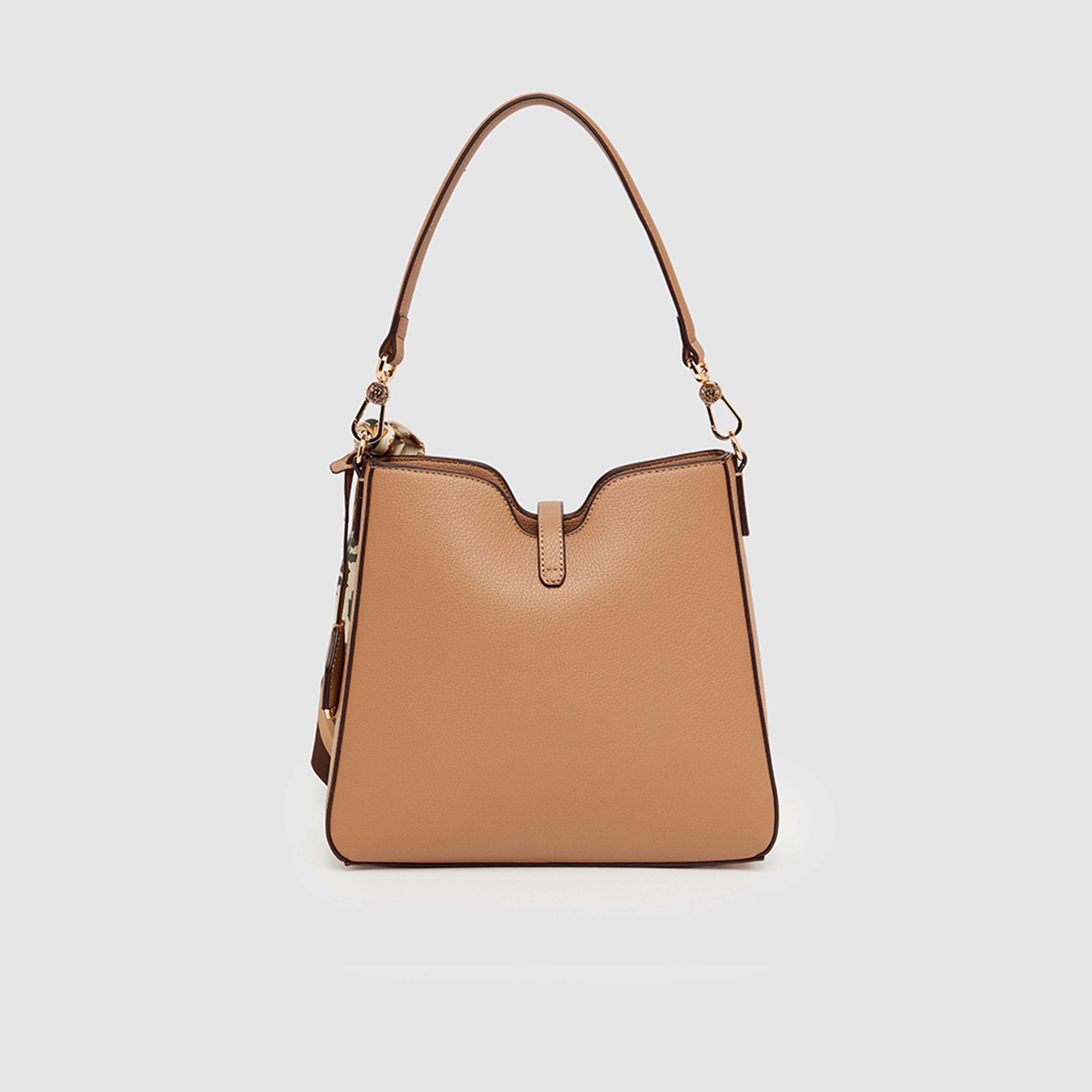 Anne Klein Textured Top Handle Shoulder Bag with Magnetic Closure and Detachable Strap | 27.43 X 7.62 X 24.13 CM-women-bagsandwallets-handbags-image-13