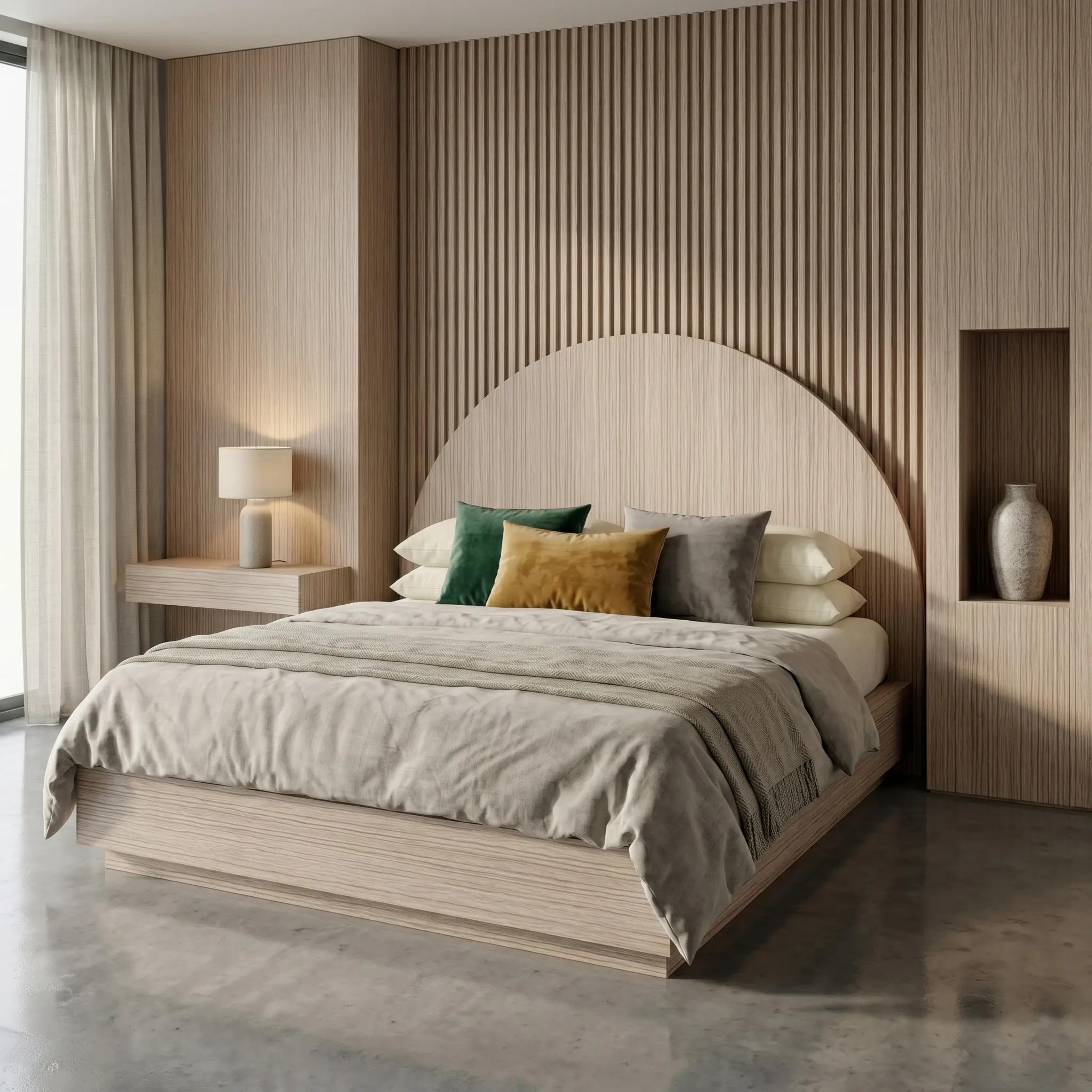 Lamac Crescent Arched King Bed - 180x200 cm