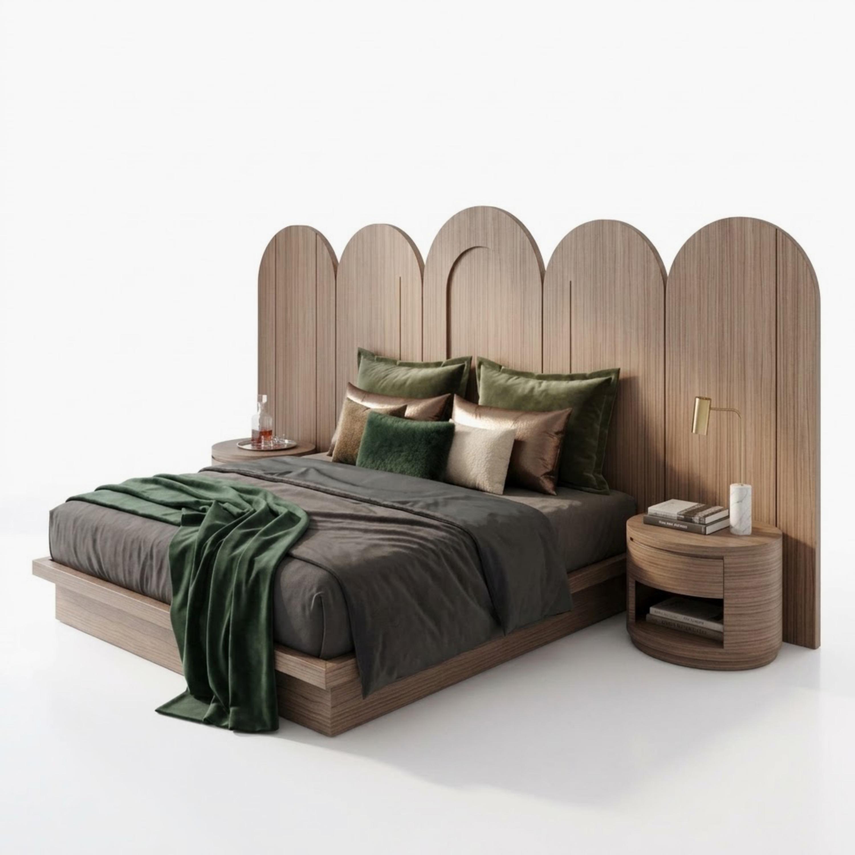 Lamac Luna Arched Platform 3-Piece King Bedroom Set - 180x200 cm
