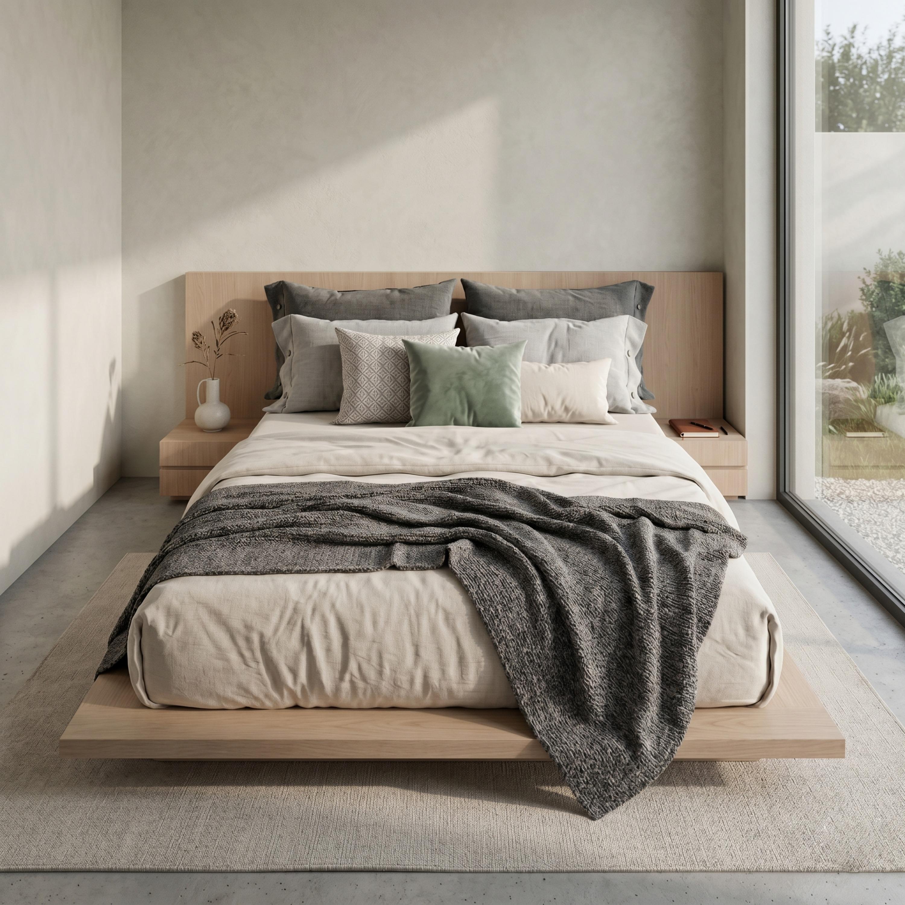 Lamac Linea Platform 3-Piece Super King Bed - 200x200 cm