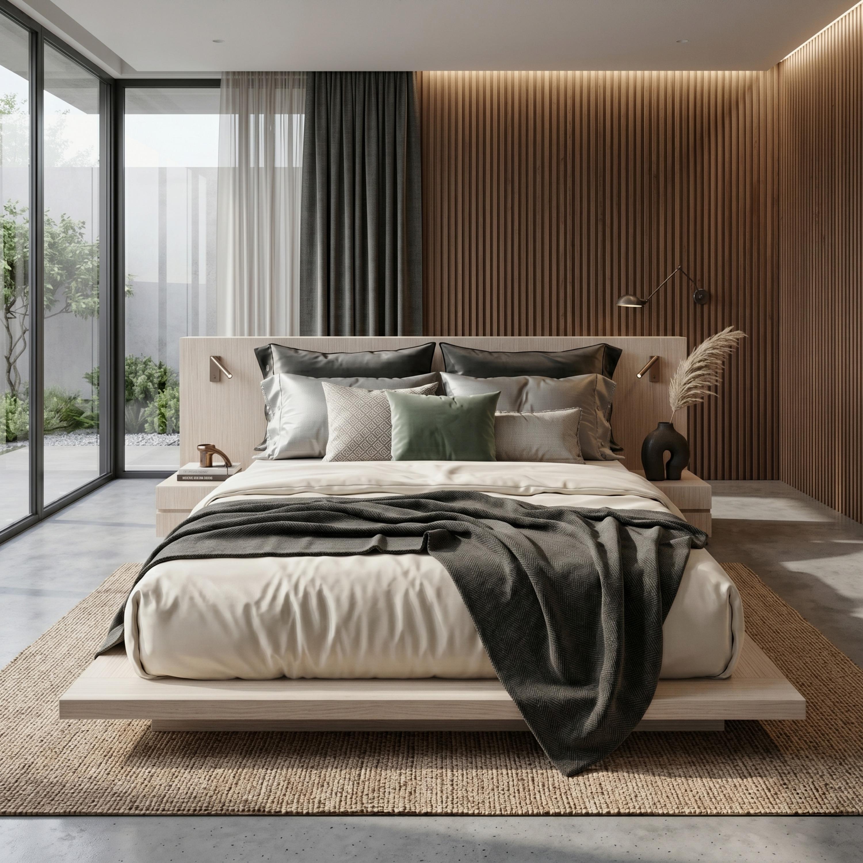 Lamac Linea Platform 3-Piece King Bedroom Set - 180x200 cm
