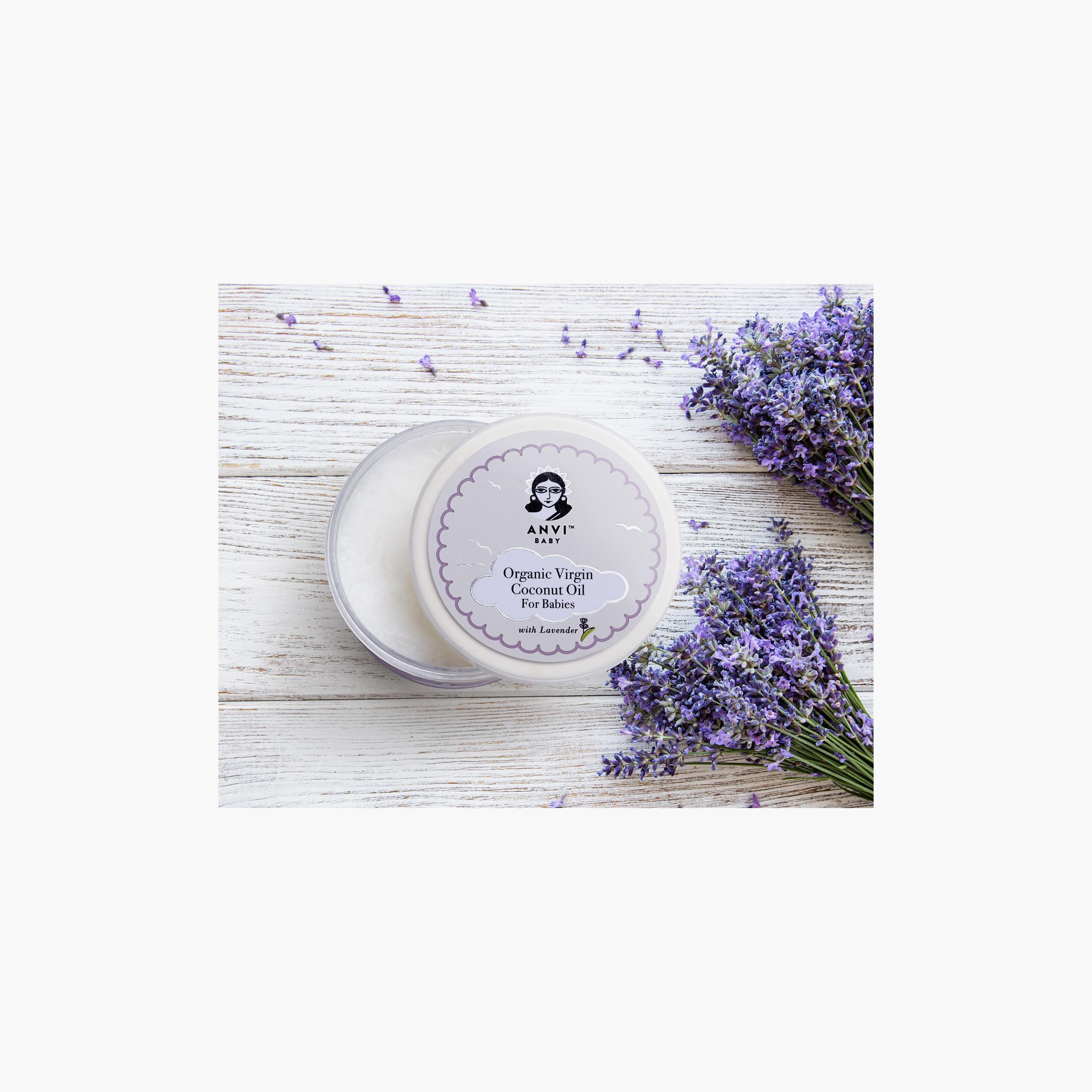 Anvi Baby Organic Baby Virgin Coconut Oil with Lavender - 400 ml-beautyandpersonalcare-babycare-babyoil-image-2
