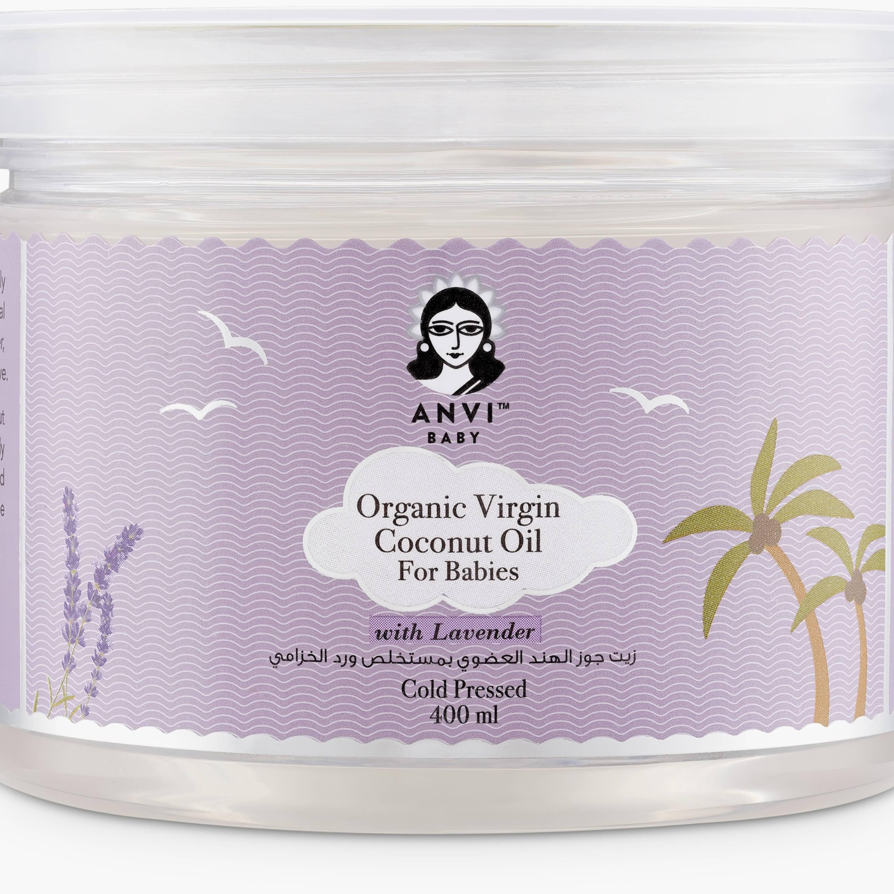 Anvi Baby Organic Baby Virgin Coconut Oil with Lavender - 400 ml-beautyandpersonalcare-babycare-babyoil-image-3