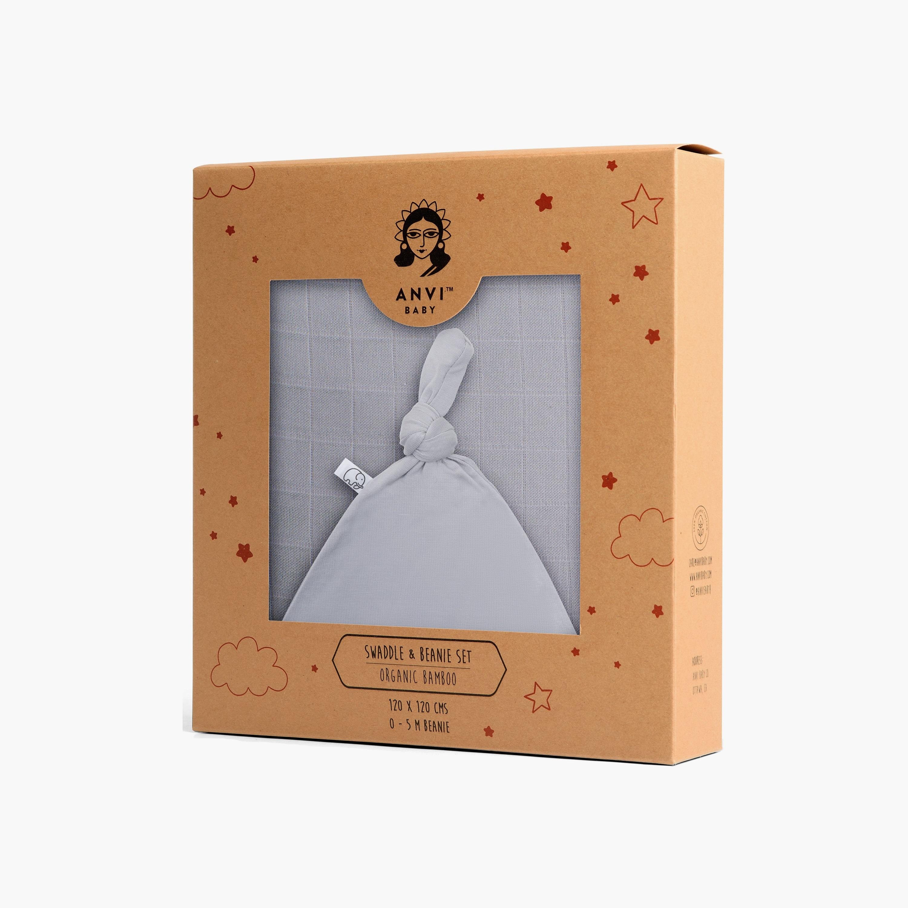 Anvi Baby Organic Bamboo Soft Beanie & Swaddle Set-baby-nursery-blanketsandswaddles-blanketsandquilts-image-4