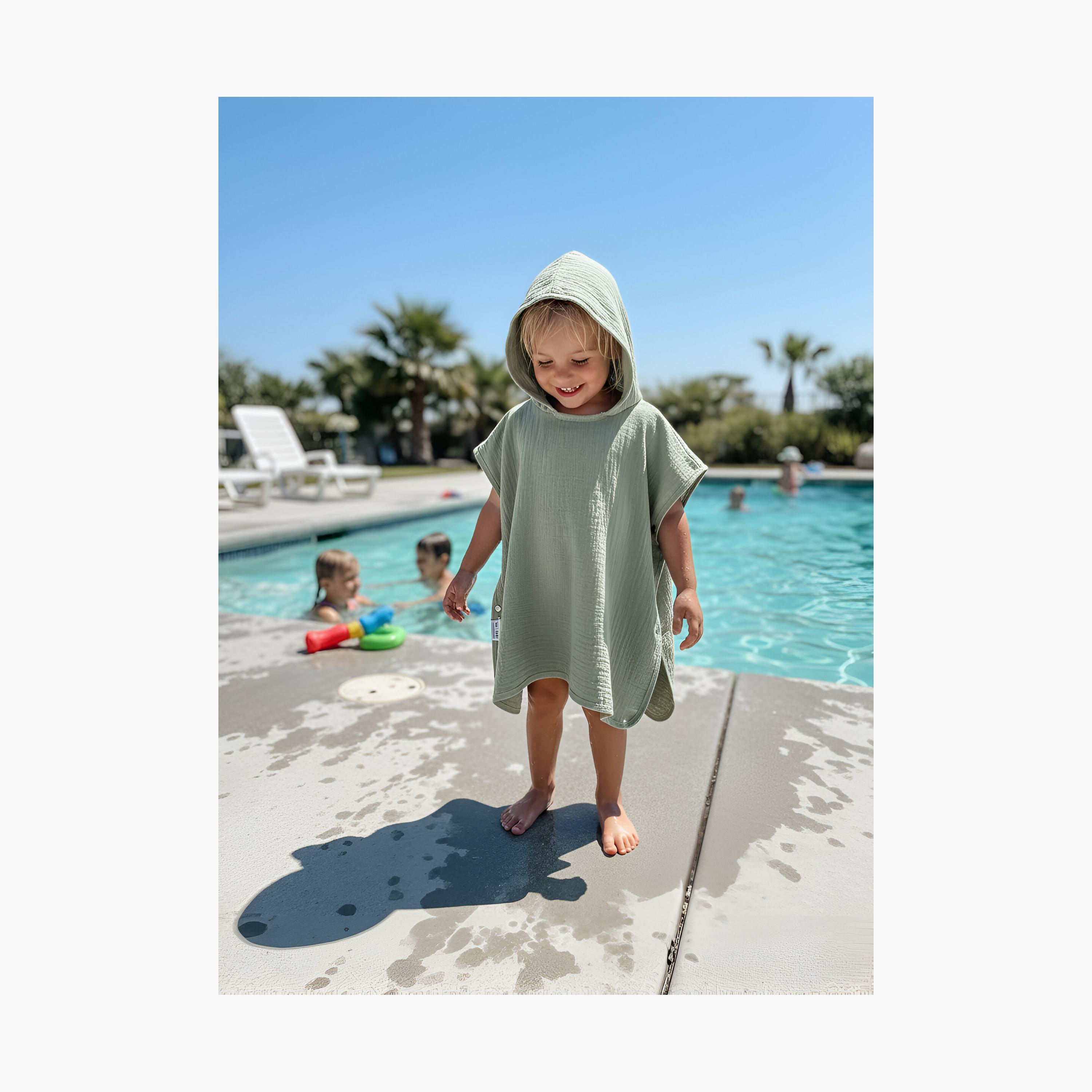 Anvi Baby 4 Layered Muslin Super Soft Poncho Towel-baby-bathandcare-towels-image-3