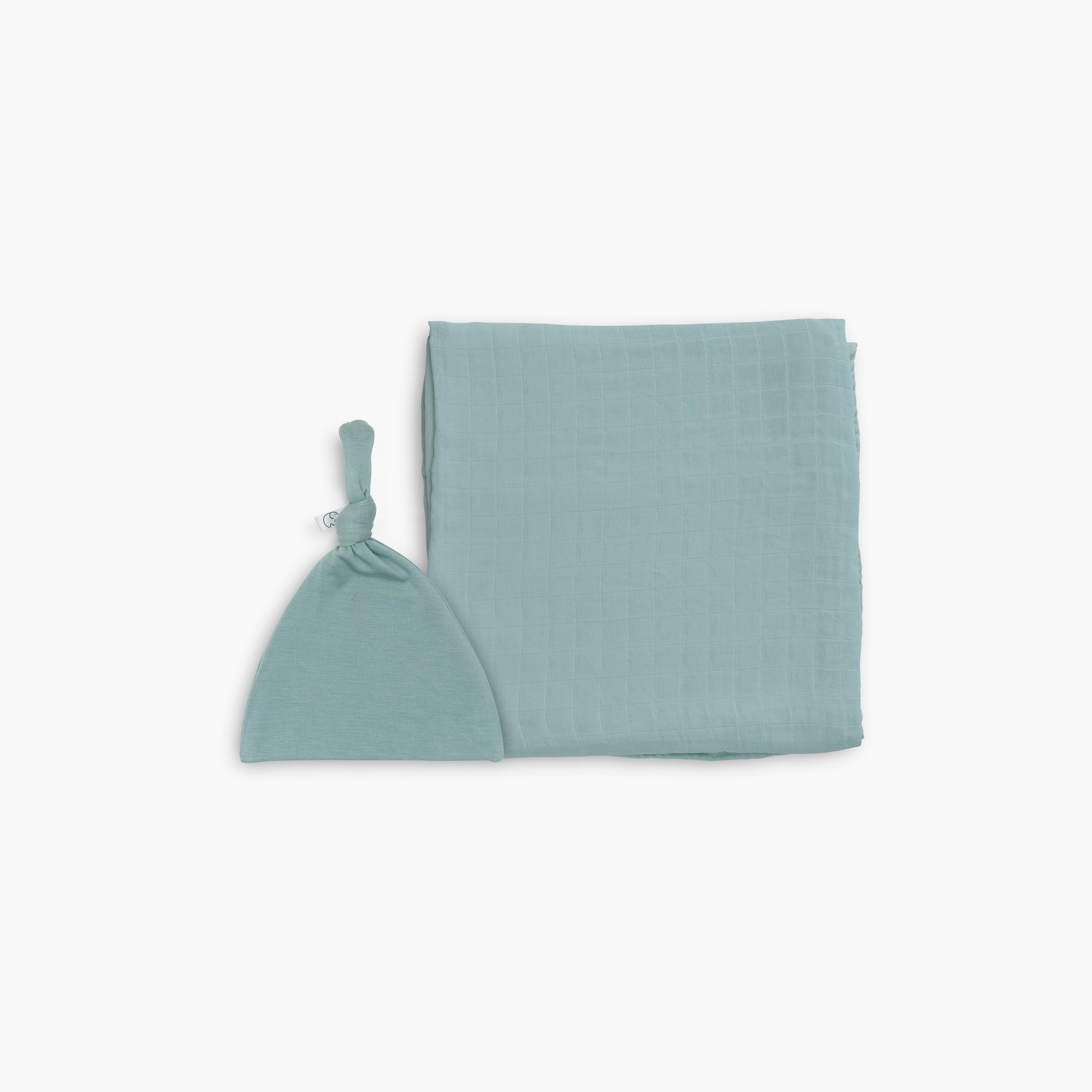 Anvi Baby Organic Bamboo Soft Beanie & Swaddle Set-baby-nursery-blanketsandswaddles-blanketsandquilts-image-1