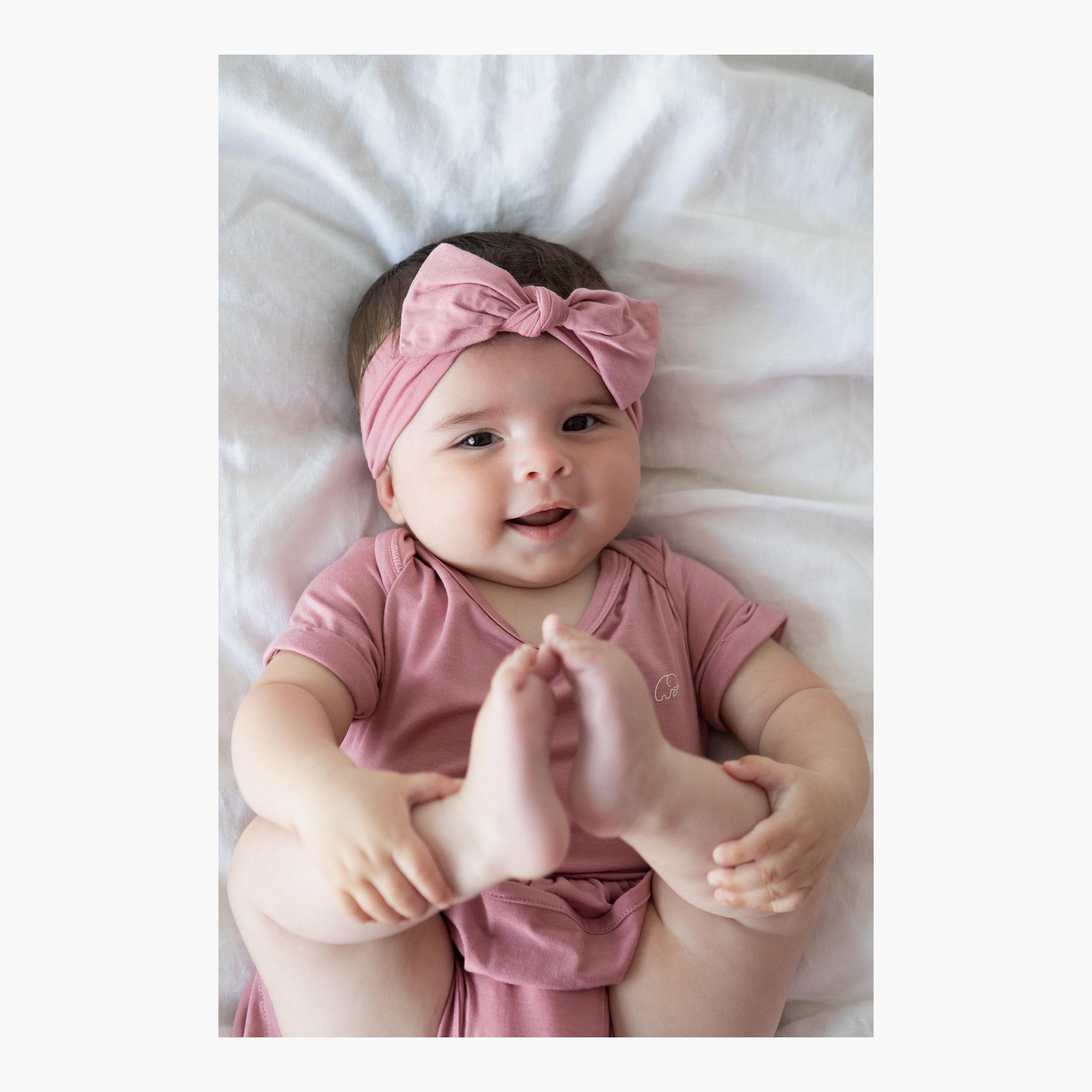 Anvi Baby Organic Bamboo Spandex Short Sleeves Onesie Dress - Lilac - 3-6 Months-baby-girls-clothing-dressesandjumpsuits-image-3