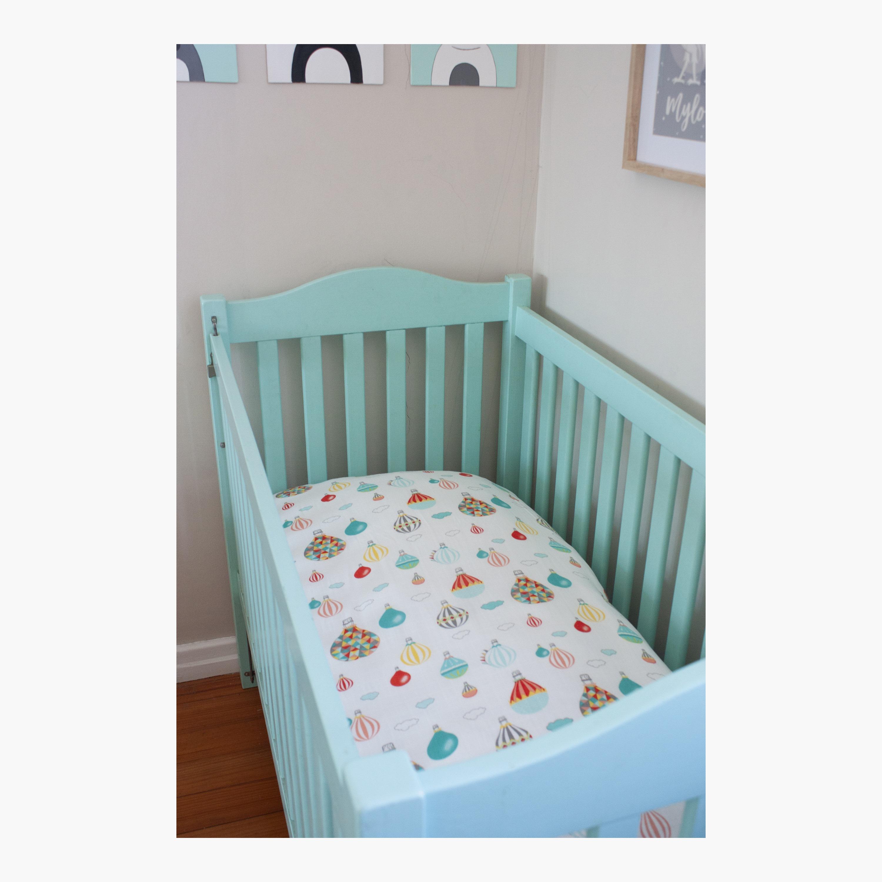 Anvi Baby Organic Bamboo Muslin Fitted Crib Sheet-baby-nursery-babybedding-image-4