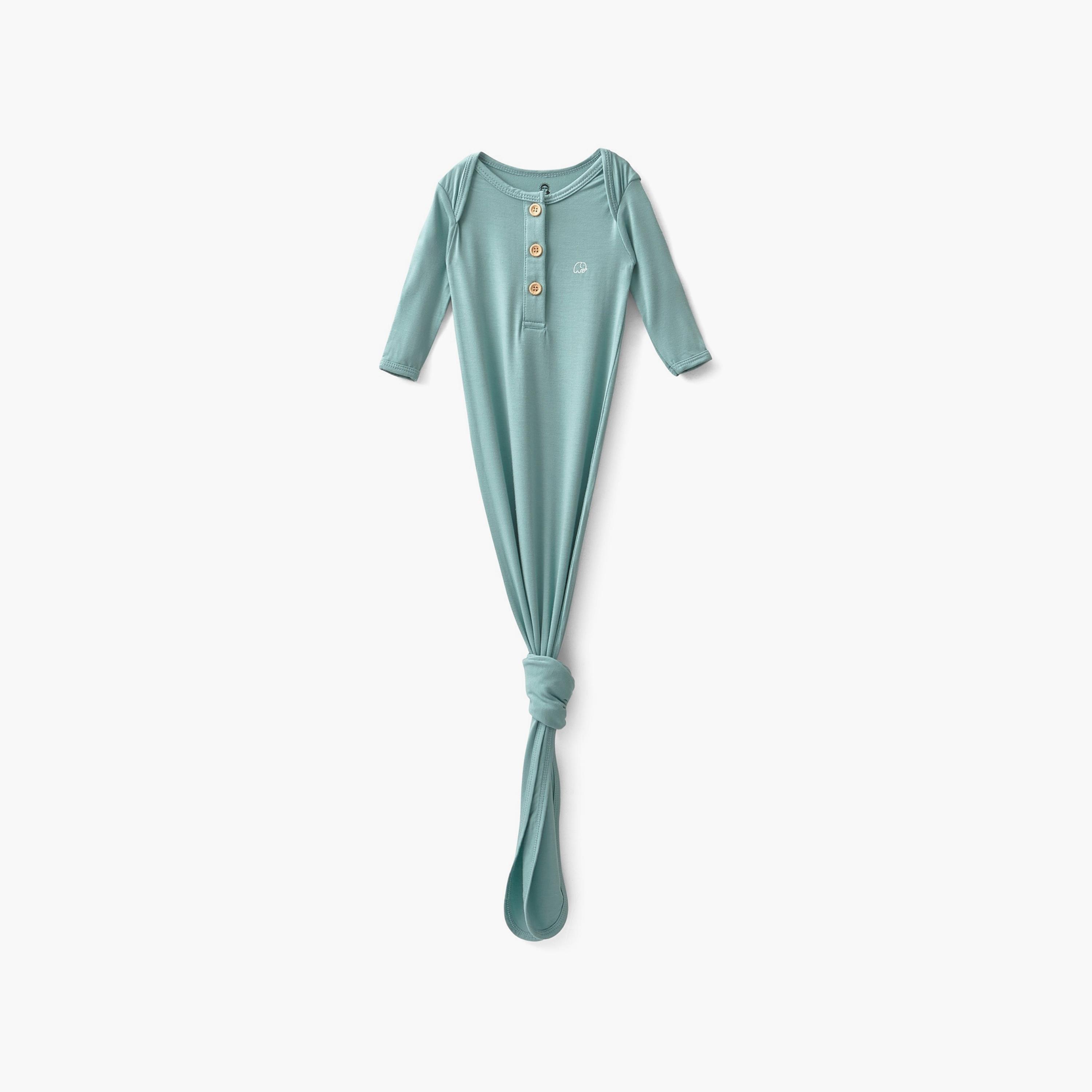 Anvi Baby 2-Piece Organic Bamboo Long Sleeves Zipper Romper & Knotted Gown Sleepsuit-baby-girls-clothing-rompers-image-4