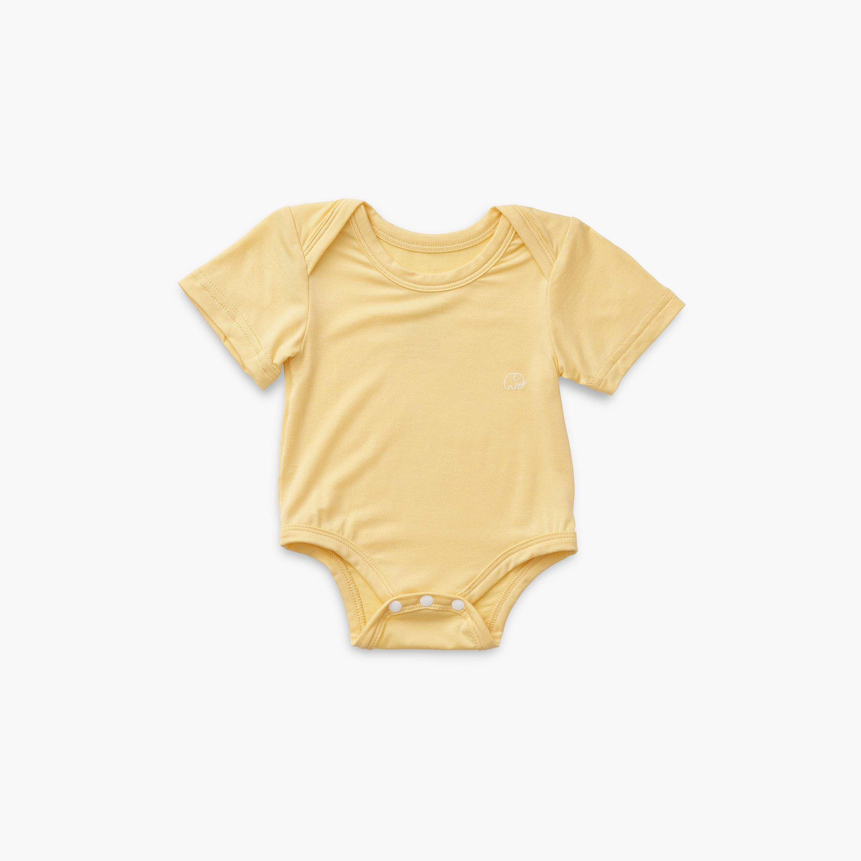 Anvi Baby Organic Bamboo Spandex Soft Short Sleeves Bodysuit - 3-6 Months-baby-boys-clothing-bodysuits-image-1