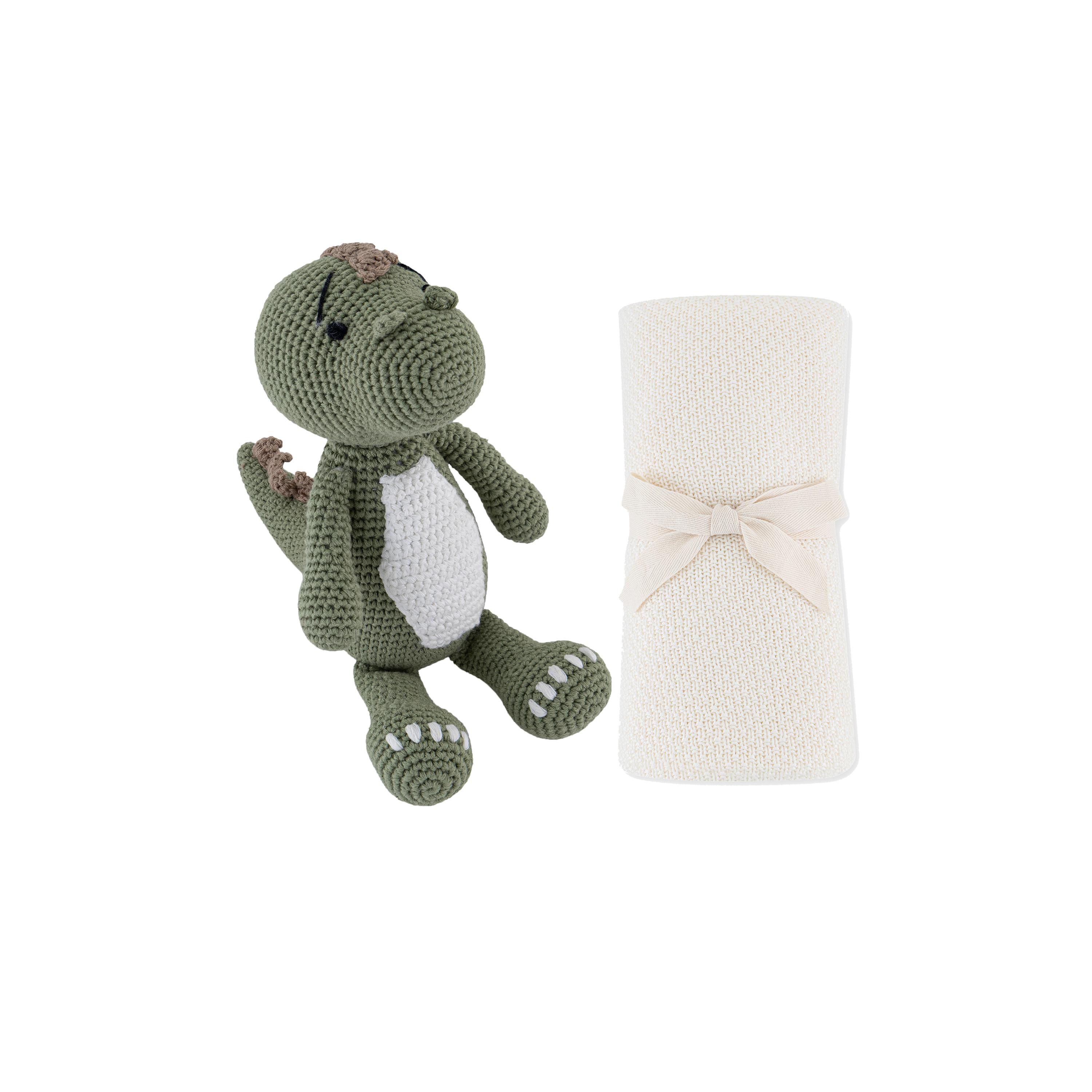 Anvi Baby Blanket & Crochet Dinosaur Gift Set-baby-nursery-blanketsandswaddles-receivingblankets-image-1