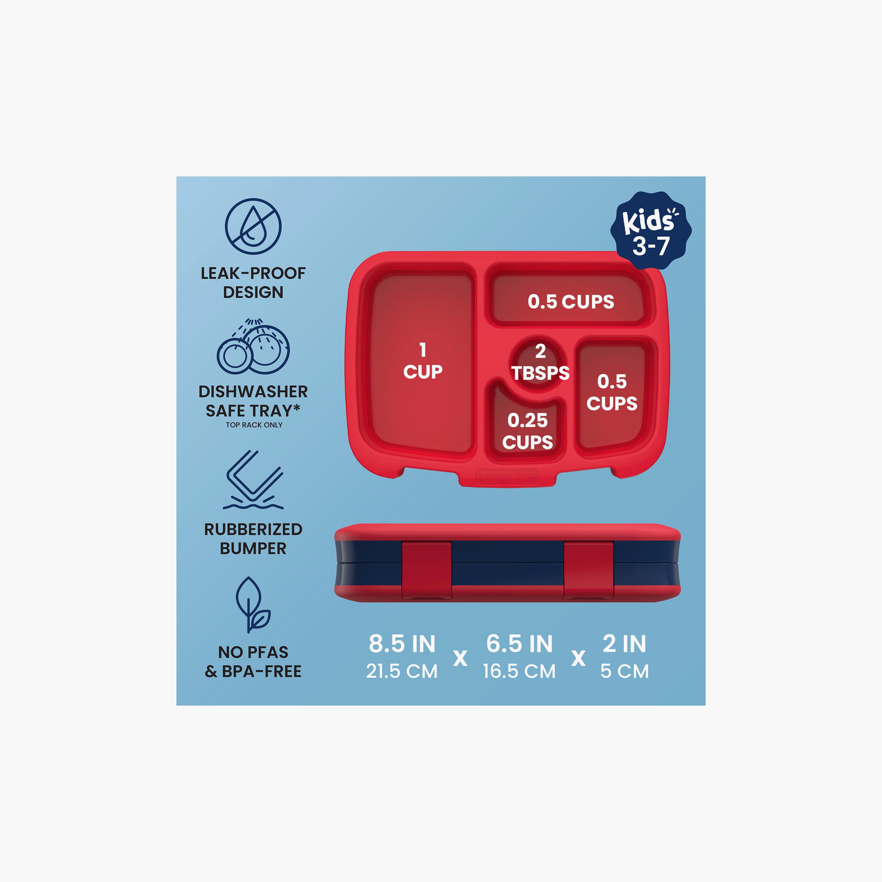 Bentgo 5 Compartment Durable & Leak Proof Lunch Box - Rocket-school-lunchessentials-lunchboxes-image-3