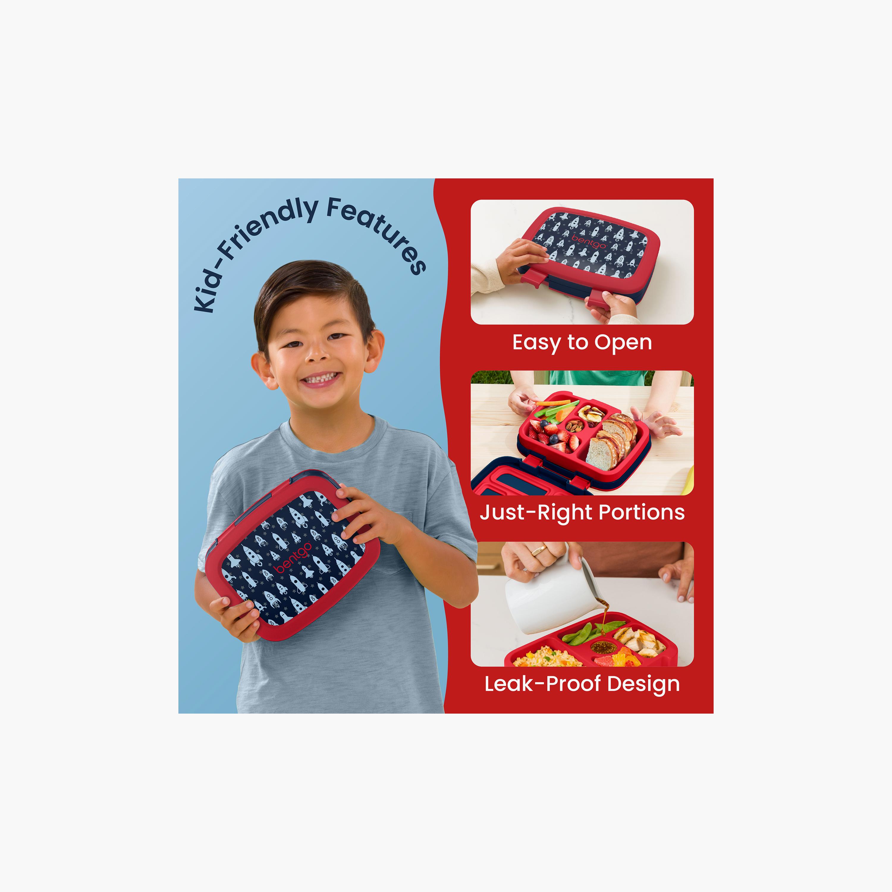 Bentgo 5 Compartment Durable & Leak Proof Lunch Box - Rocket-school-lunchessentials-lunchboxes-image-4