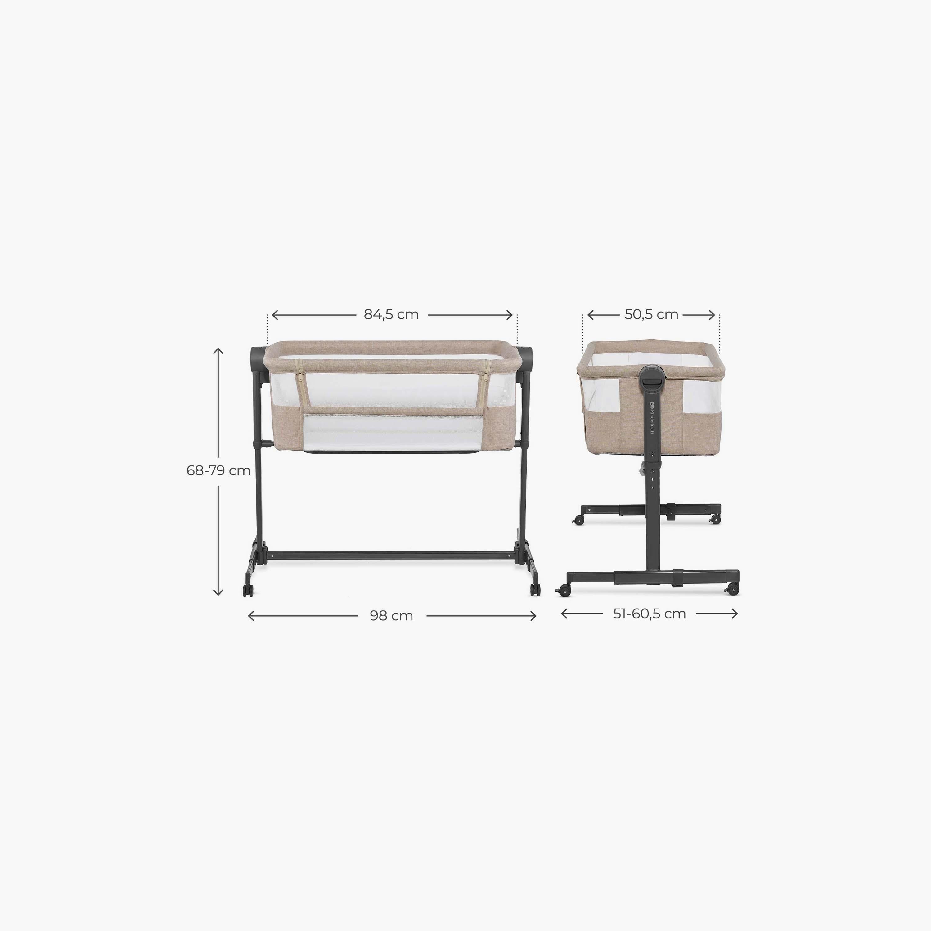 Kinderkraft 2-in-1 Nestee Up Co-Sleeper Crib-baby-nursery-furniture-cribsandbeds-babycribs-image-2