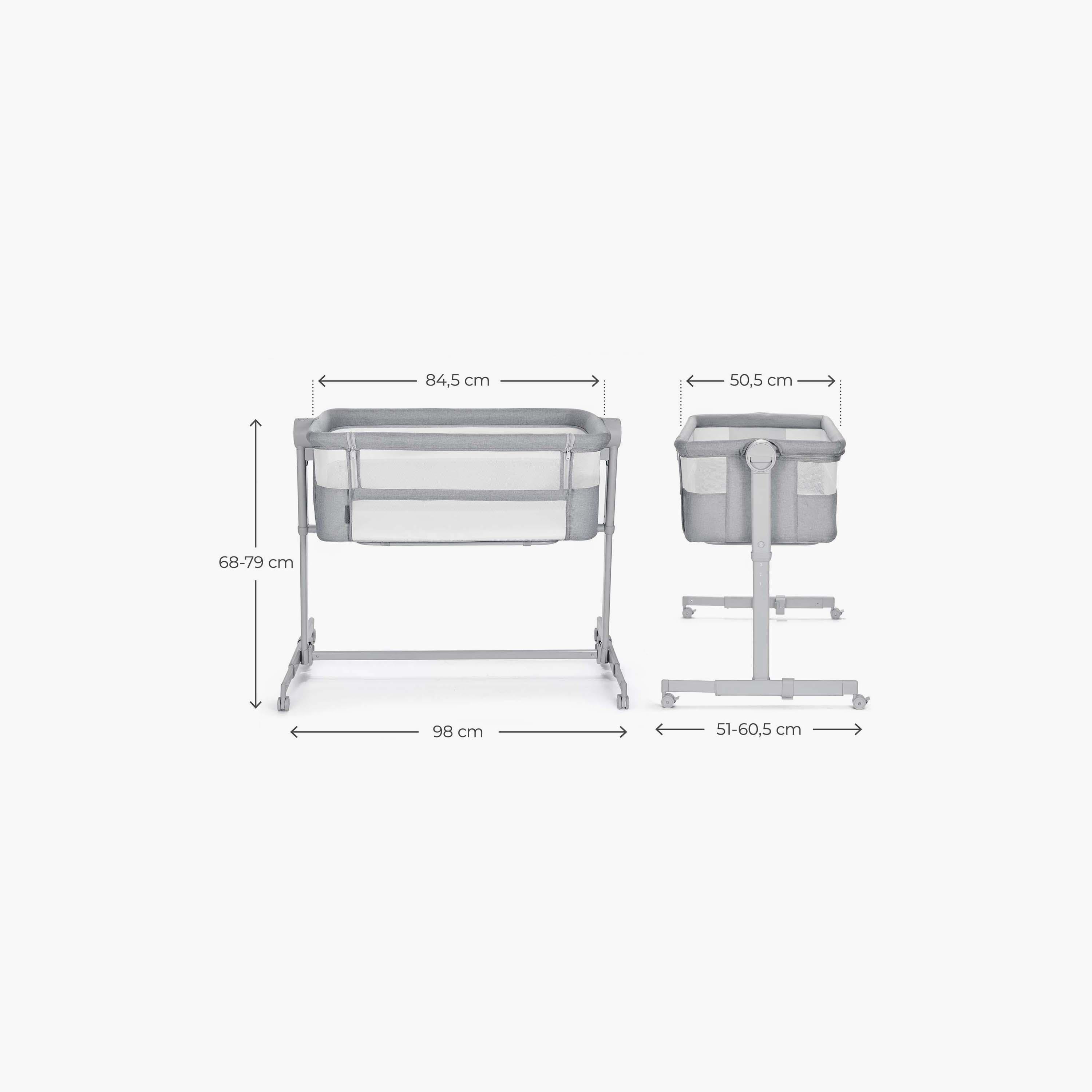 Kinderkraft 2-in-1 Nestee Up Co-Sleeper Crib-baby-nursery-furniture-cribsandbeds-babycribs-image-2